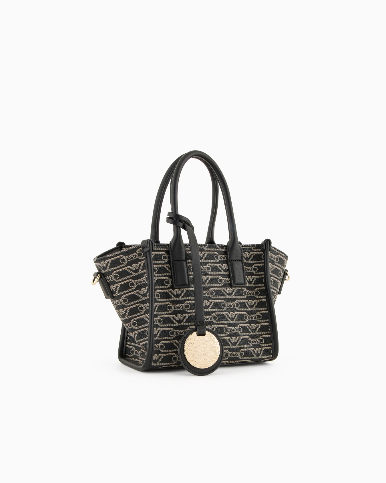 Small shopper bag with all-over monogram print Slide 2