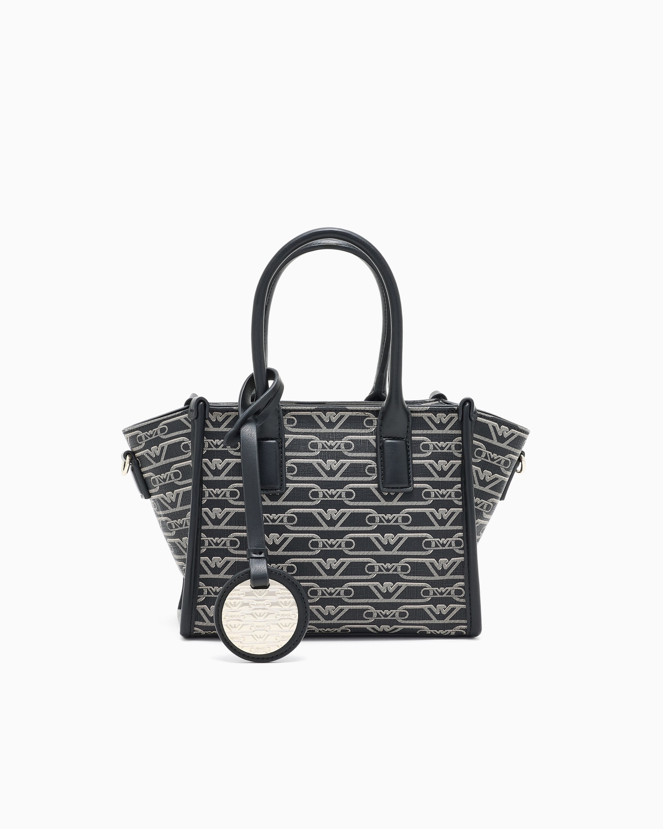 Small shopper bag with all-over monogram print Slide 0