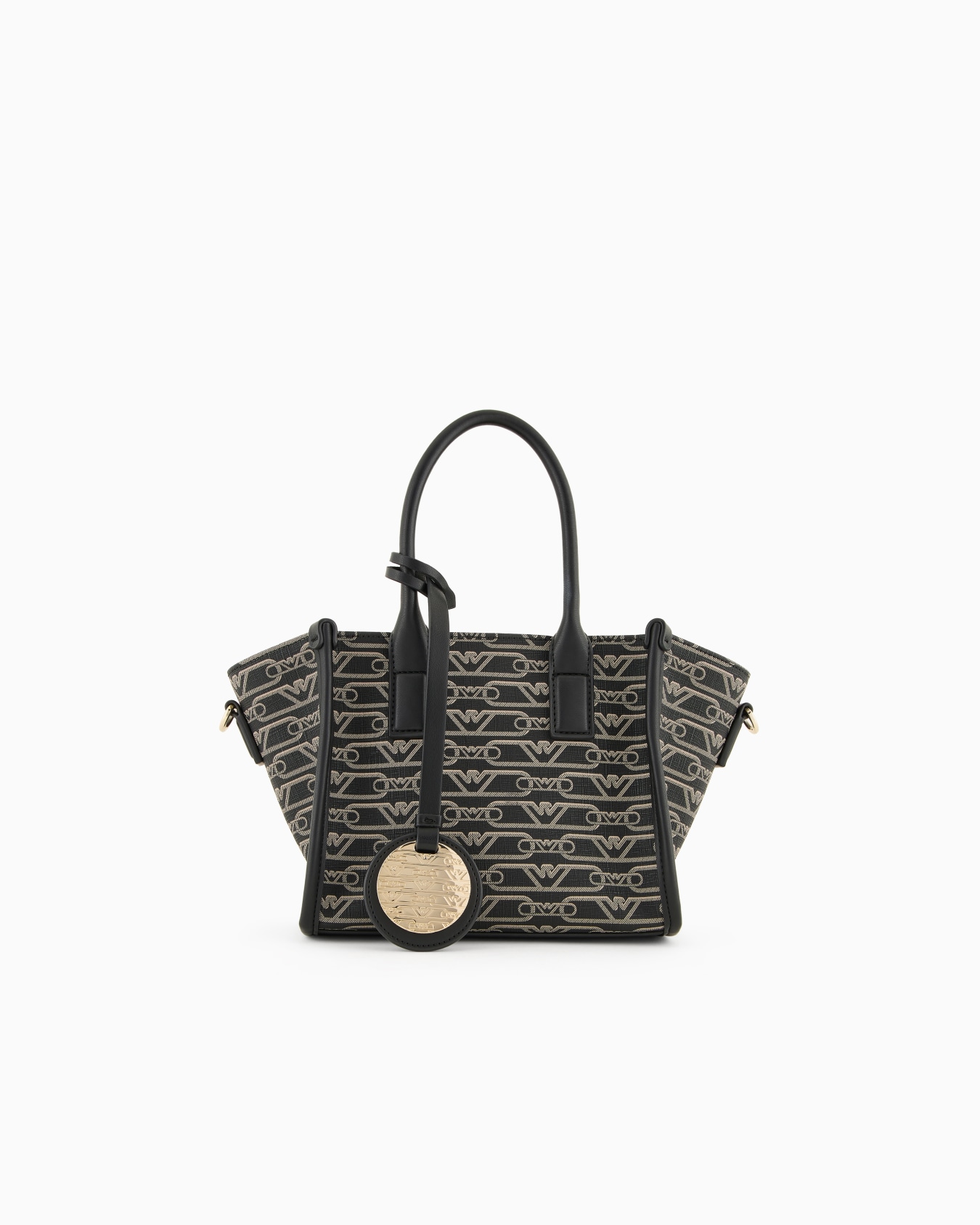 Small shopper bag with all-over monogram print Slide 0