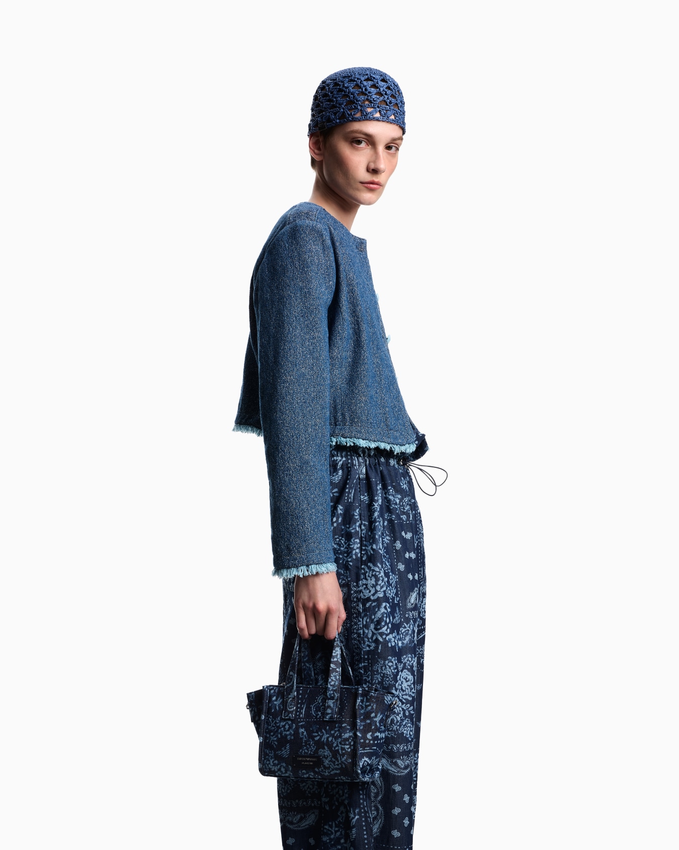 Bolso shopper pequeño de lona con estampado de bandana Diapositiva 5