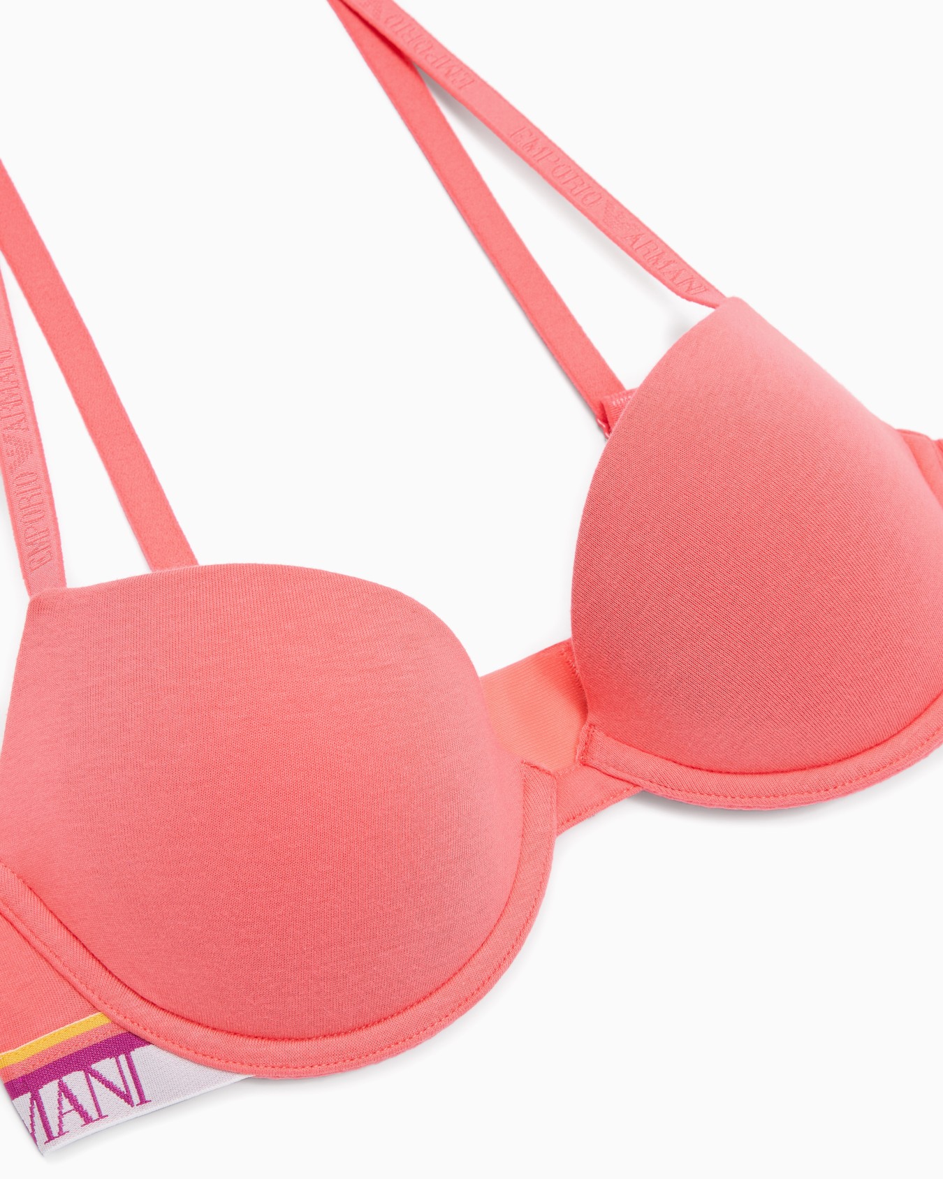 ASV Iconic organic-cotton push-up bra with logo underband Slide 3