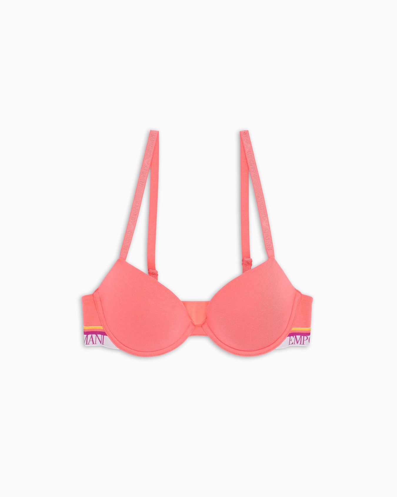 ASV Iconic organic-cotton push-up bra with logo underband Slide 0