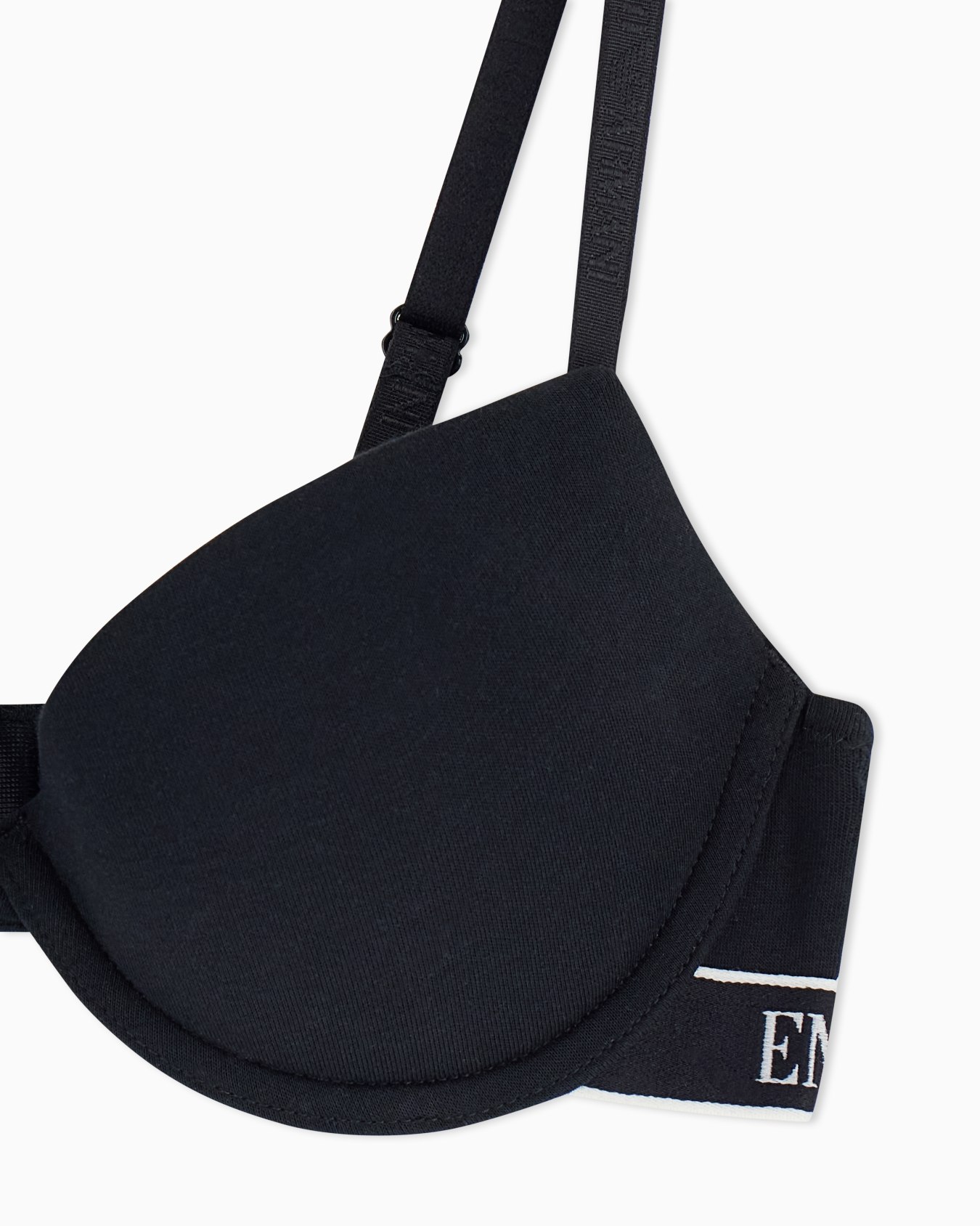 ASV アイコニック プッシュアップブラ オーガニックジャージー ロゴ入りアンダーバンド スライドする 1