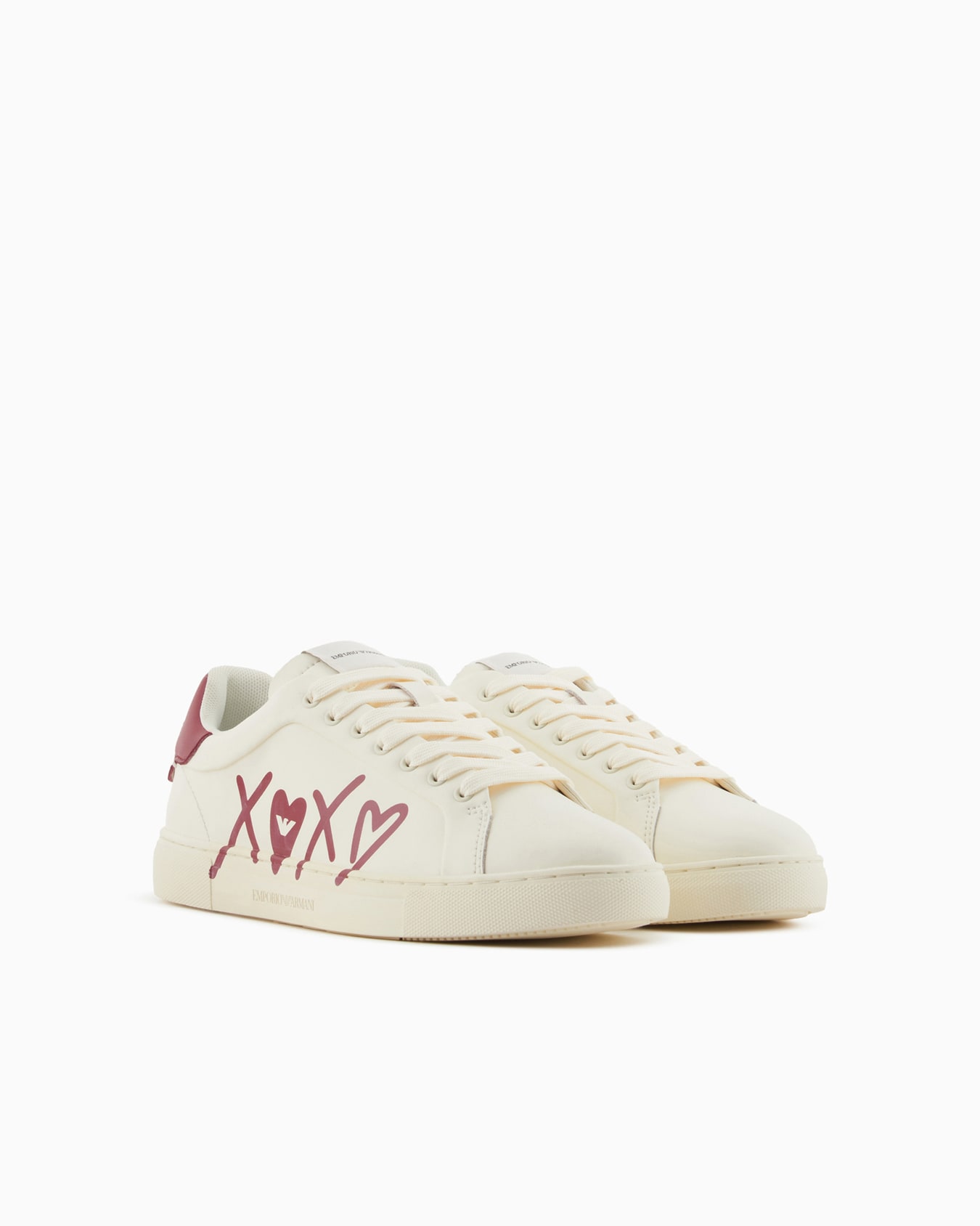 Leather sneakers with XOXO logo Slide 1