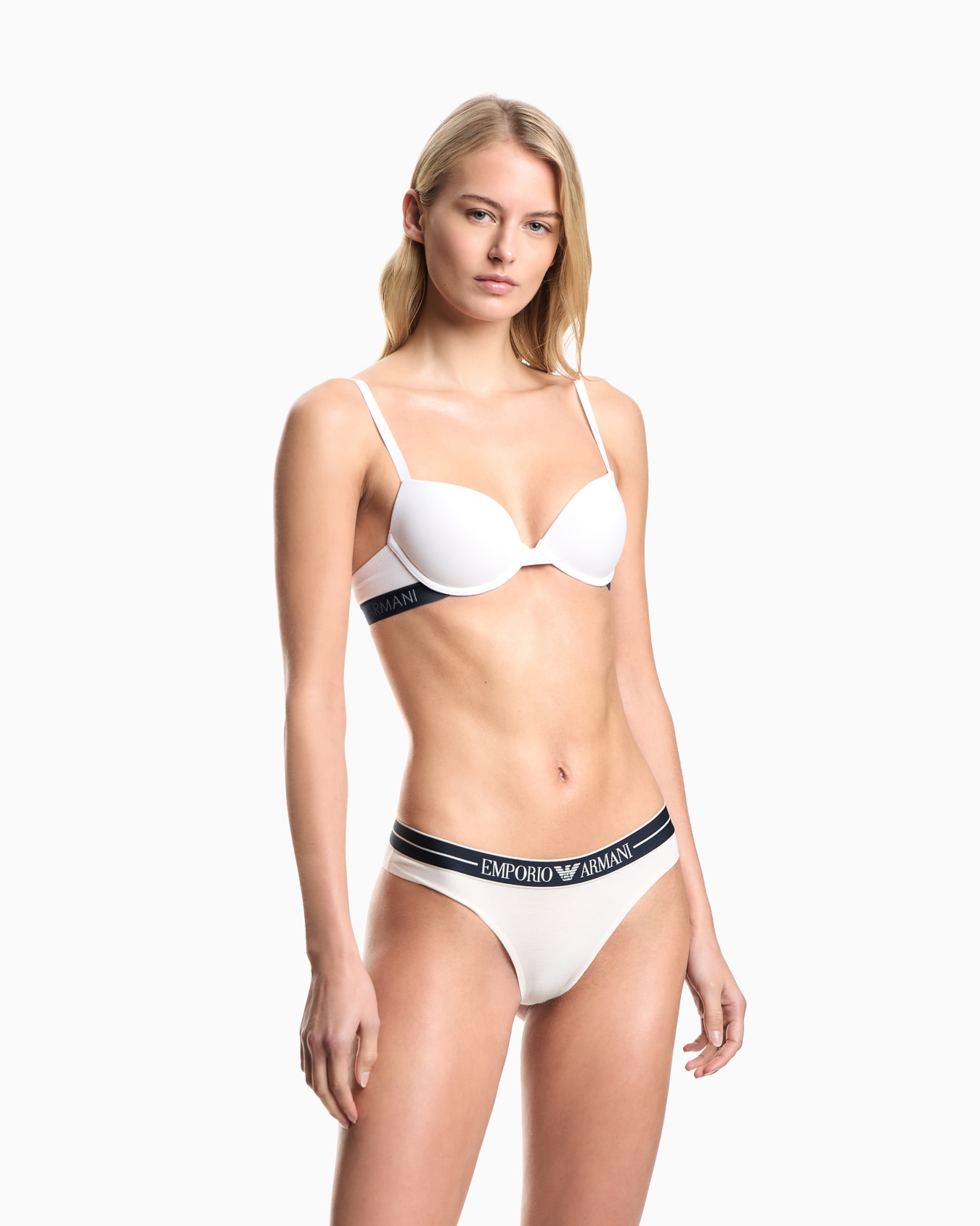 Two-pack of ASV organic-cotton briefs with logo waistband Slide 1