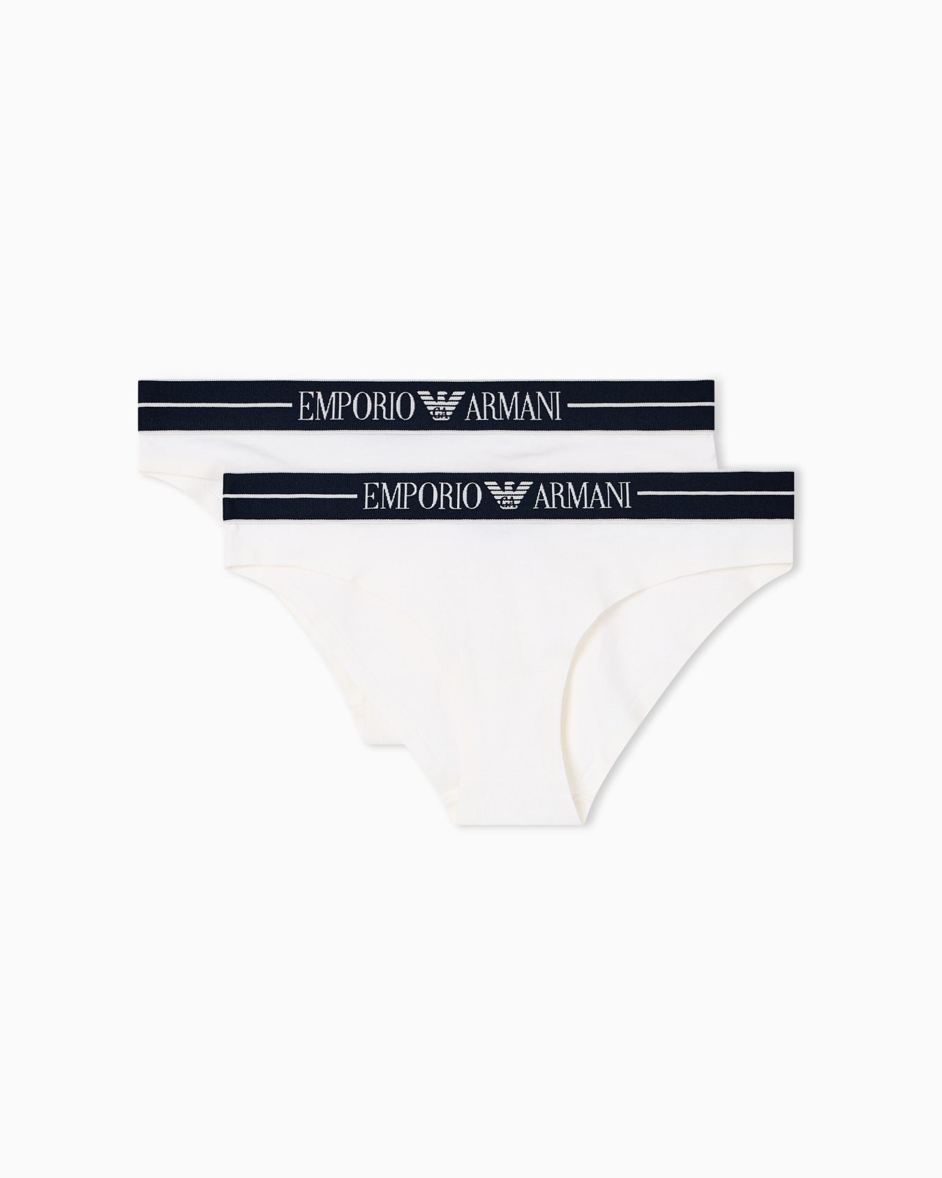 Two-pack of ASV organic-cotton briefs with logo waistband Diapositiva 0