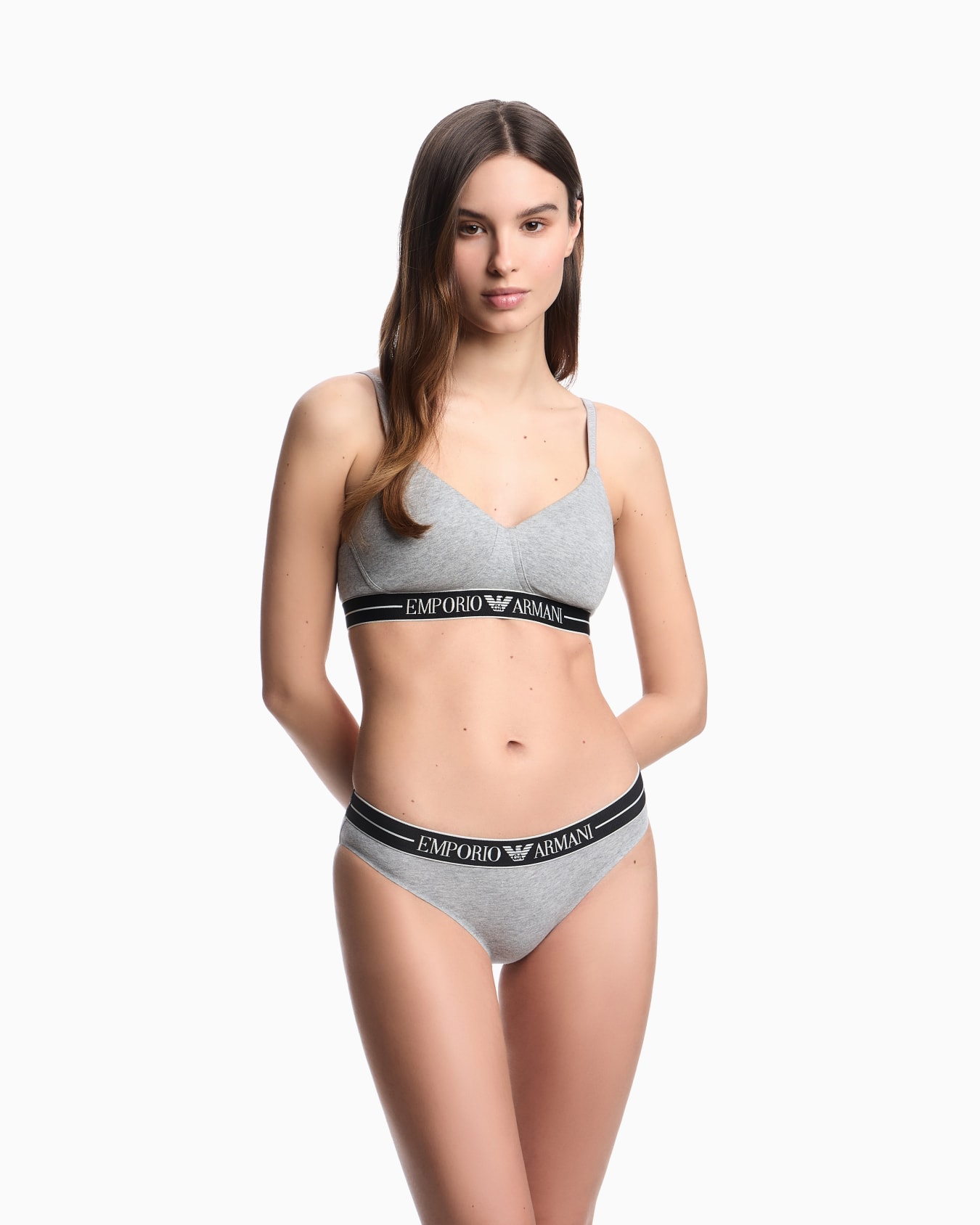 Two-pack of ASV organic-cotton briefs with logo waistband Slide 1