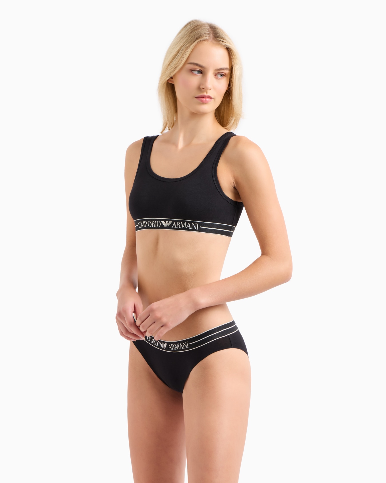 Two-pack of ASV organic-cotton briefs with logo waistband Slide 1
