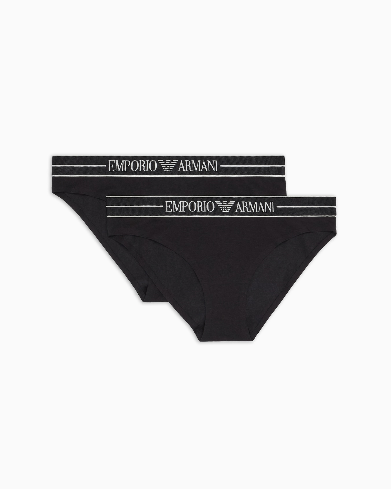 Two-pack of ASV organic-cotton briefs with logo waistband Slide 0