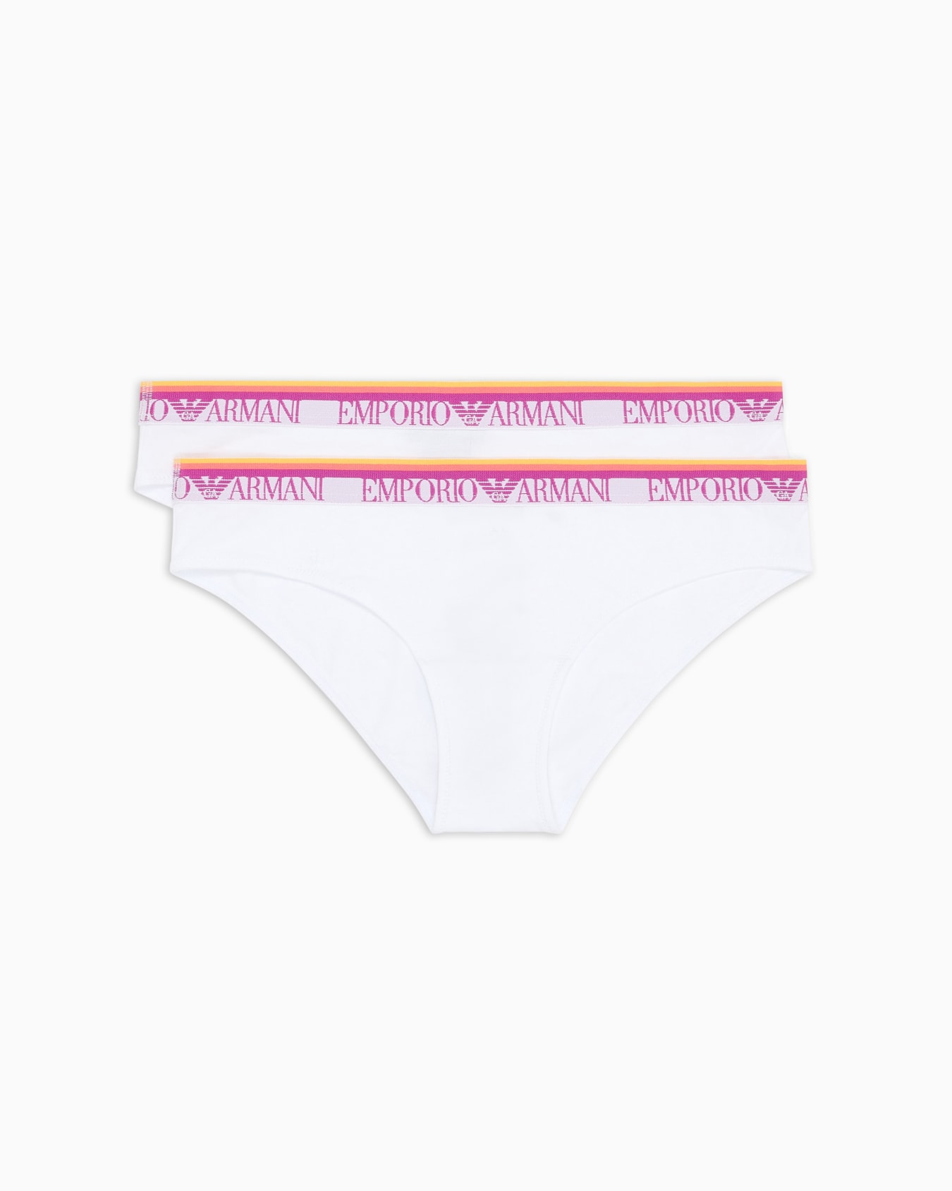 Two-pack of ASV Iconic organic-cotton briefs with logo waistband Slide 0