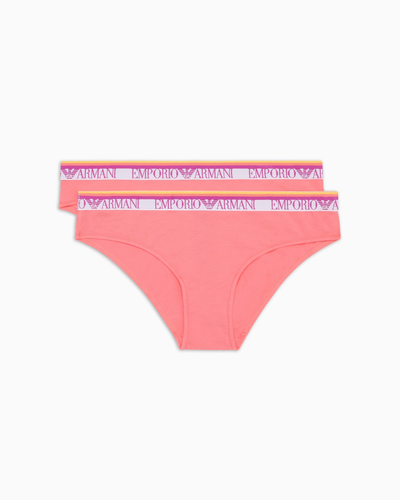 Two-pack of ASV Iconic organic-cotton briefs with logo waistband Slide 0