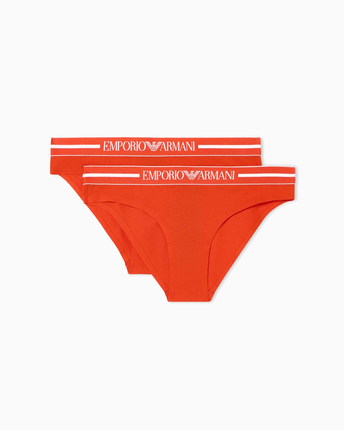 Two-pack of ASV organic jersey briefs with logo waistband Slide 0