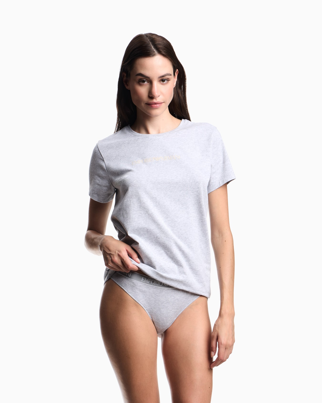 Two-pack of ASV Iconic organic jersey Brazilian briefs with logo waistband Slide 1