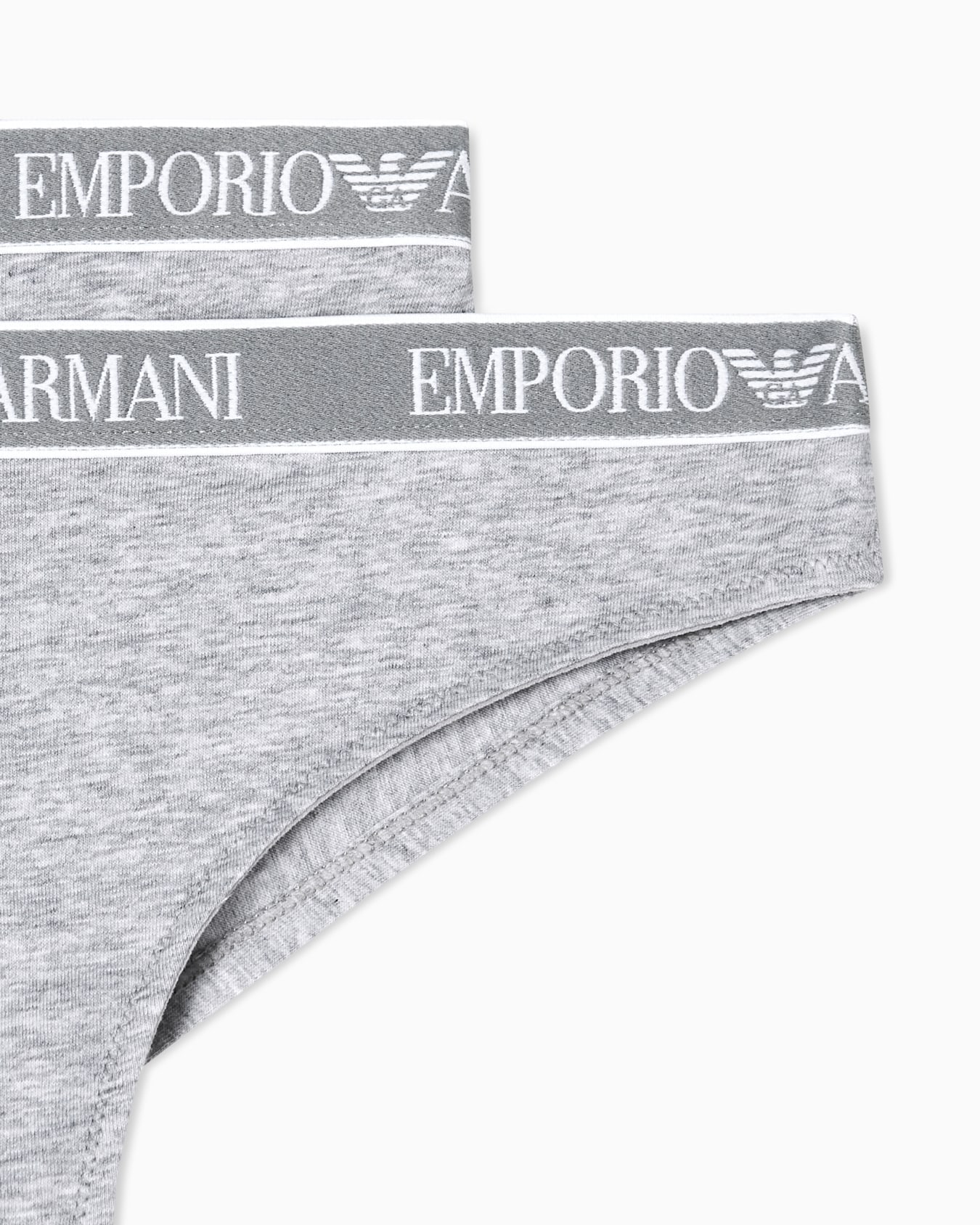 Two-pack of ASV Iconic organic jersey Brazilian briefs with logo waistband Slide 3