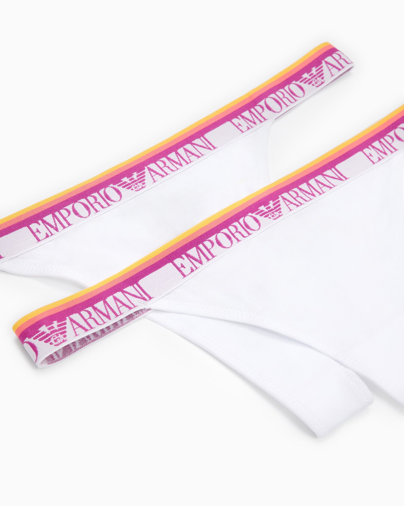 Paquete de dos tangas de algodón orgánico Iconic con banda con logotipo ASV Diapositiva 3