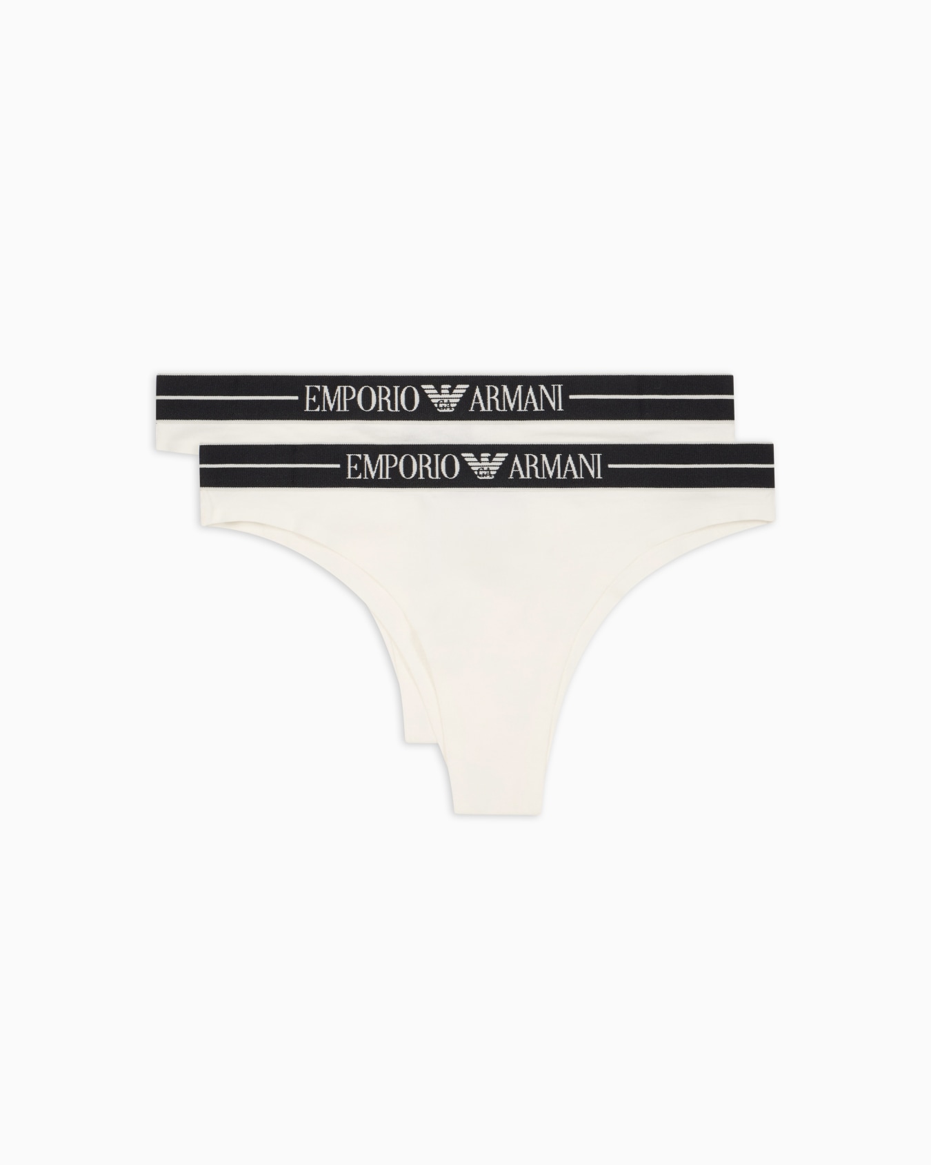 Two-pack of ASV organic-cotton Brazilian briefs with logo waistband Slide 0