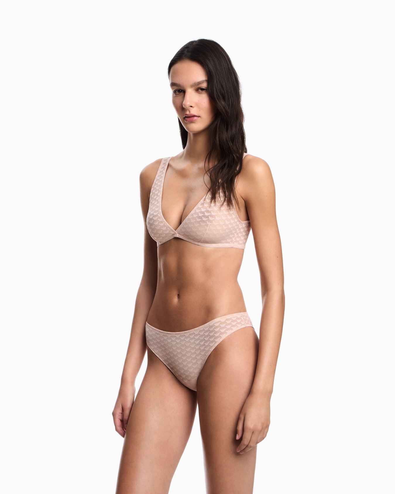 Two-pack of ASV mesh Brazilian briefs with all-over eagle logo Slide 1