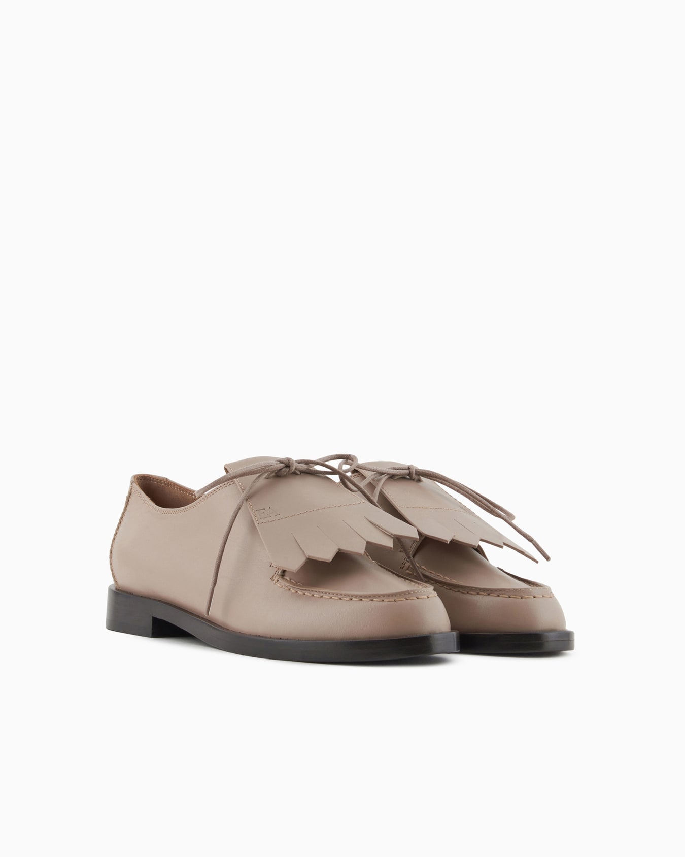 Chaussures à lacets avec frange en cuir Diapositive 1