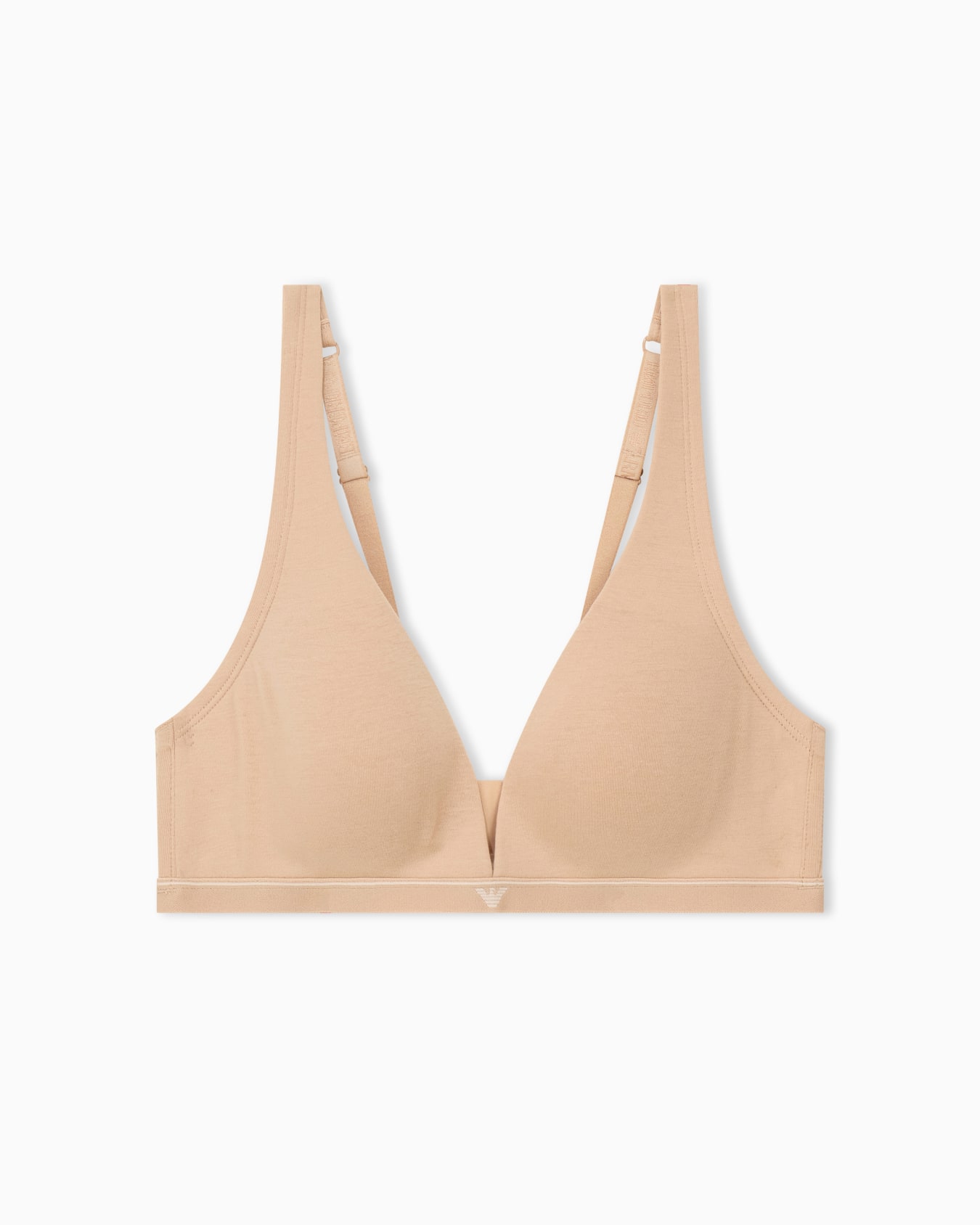 Gepolstertes Bralette aus Baumwolljersey mit Logoband Folie 0