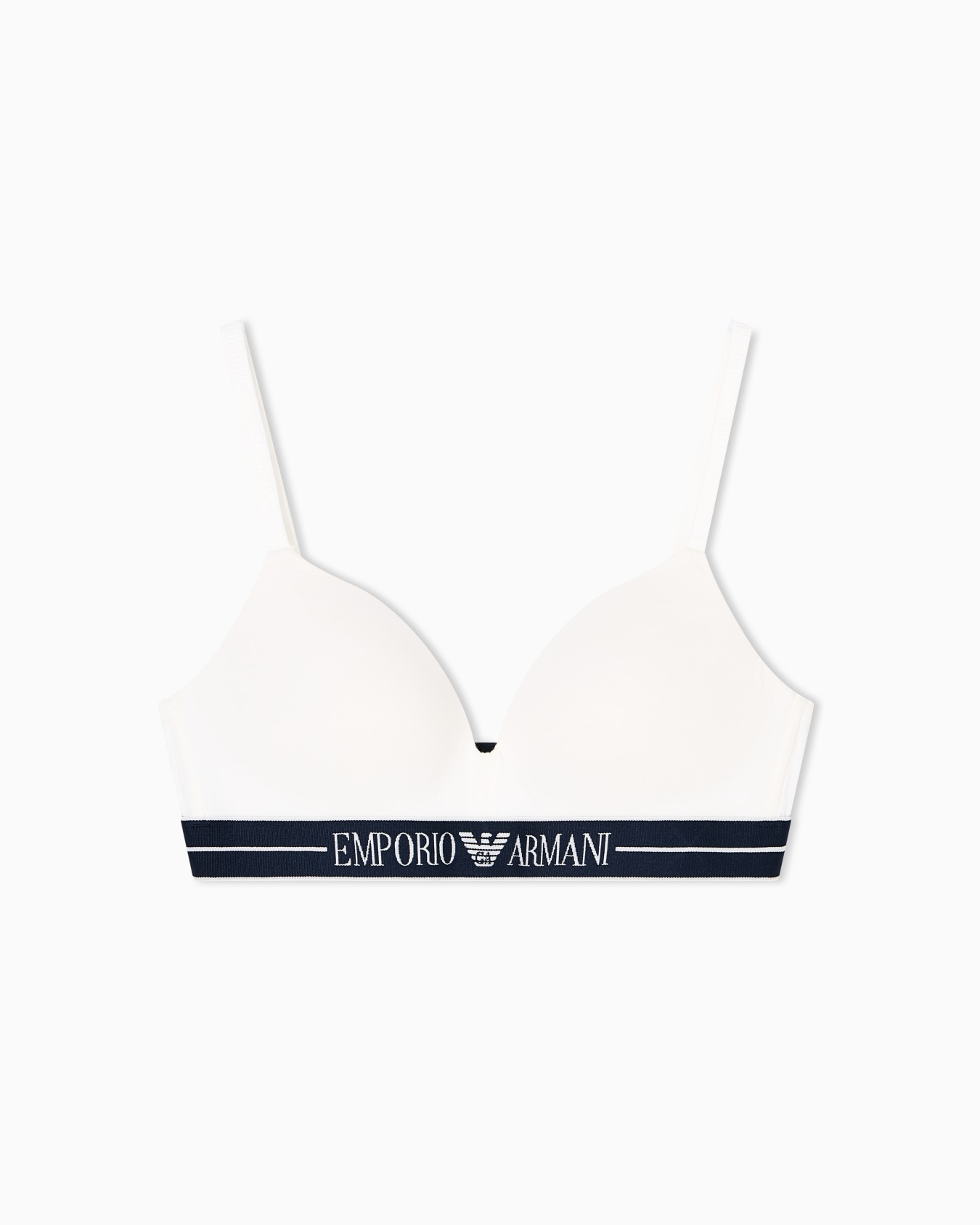 ASV organic-cotton, padded triangle bra with logo underband Slide 0