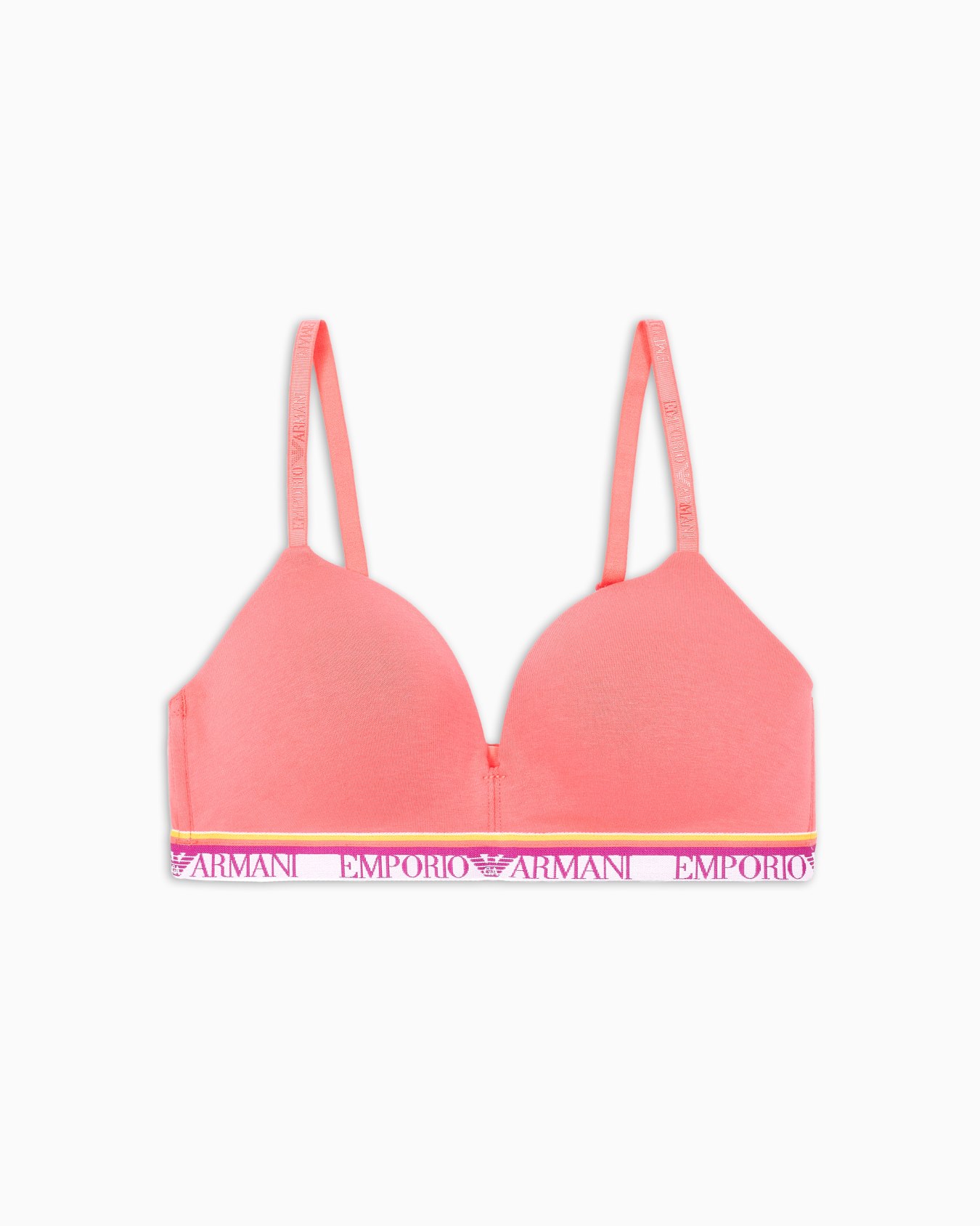 ASV Iconic organic-cotton, padded triangle bra with logo underband Slide 0