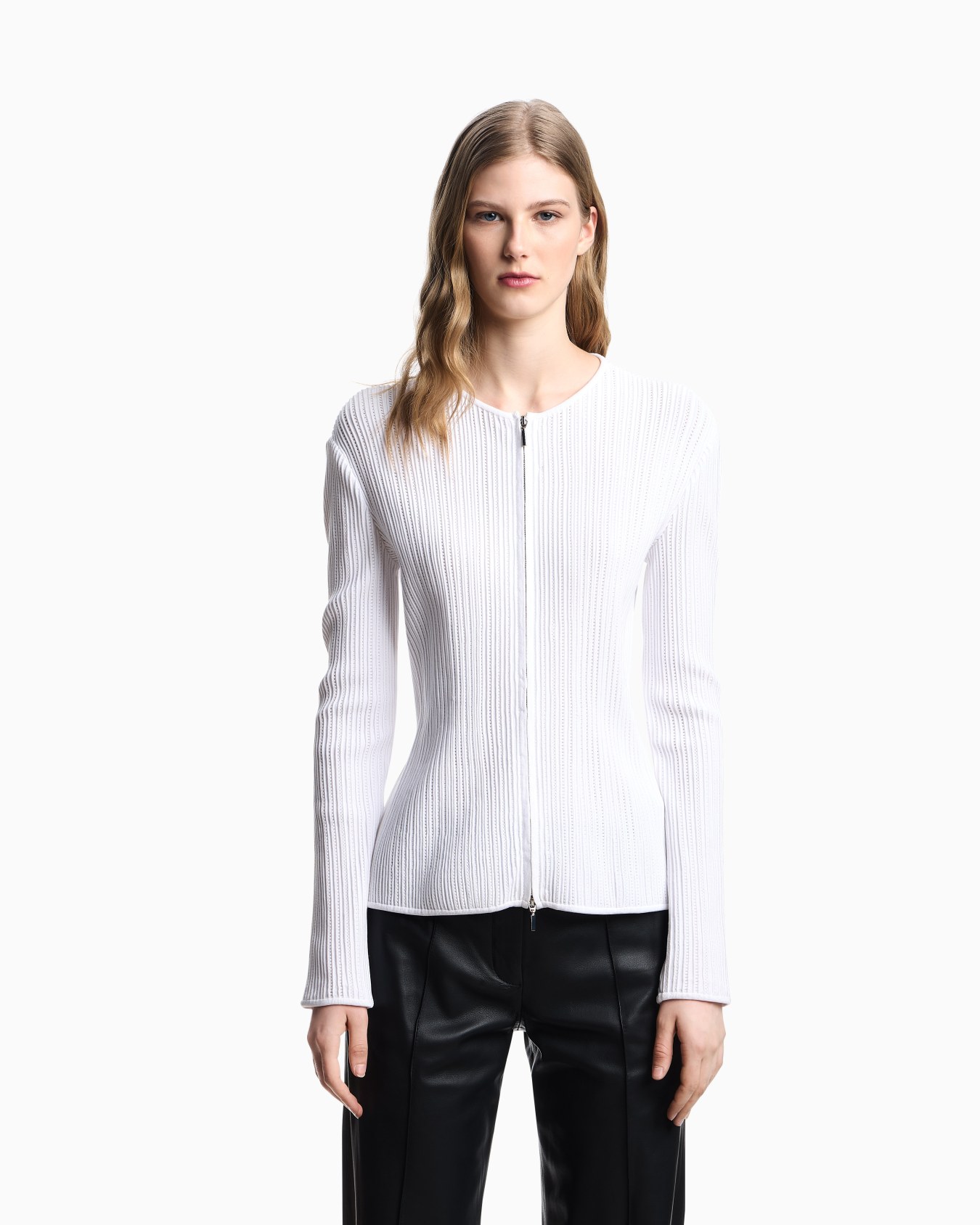 Perforated ottoman fabric jacket Slide 3