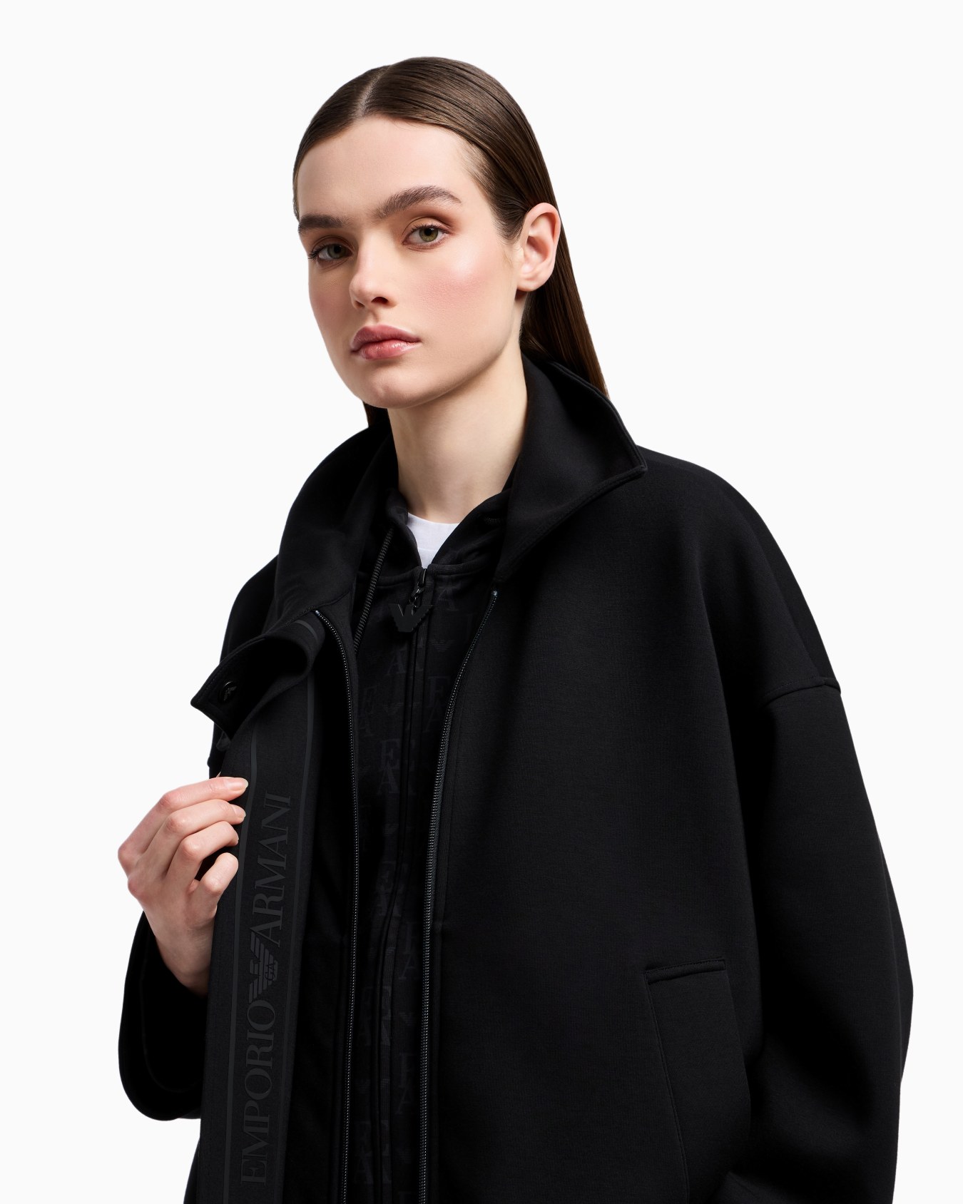 Blouson con zip in tessuto scuba  Slide 4
