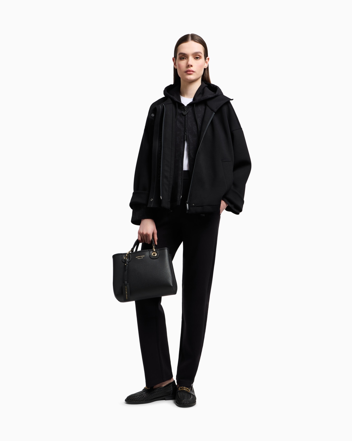 Blouson con zip in tessuto scuba  Slide 1