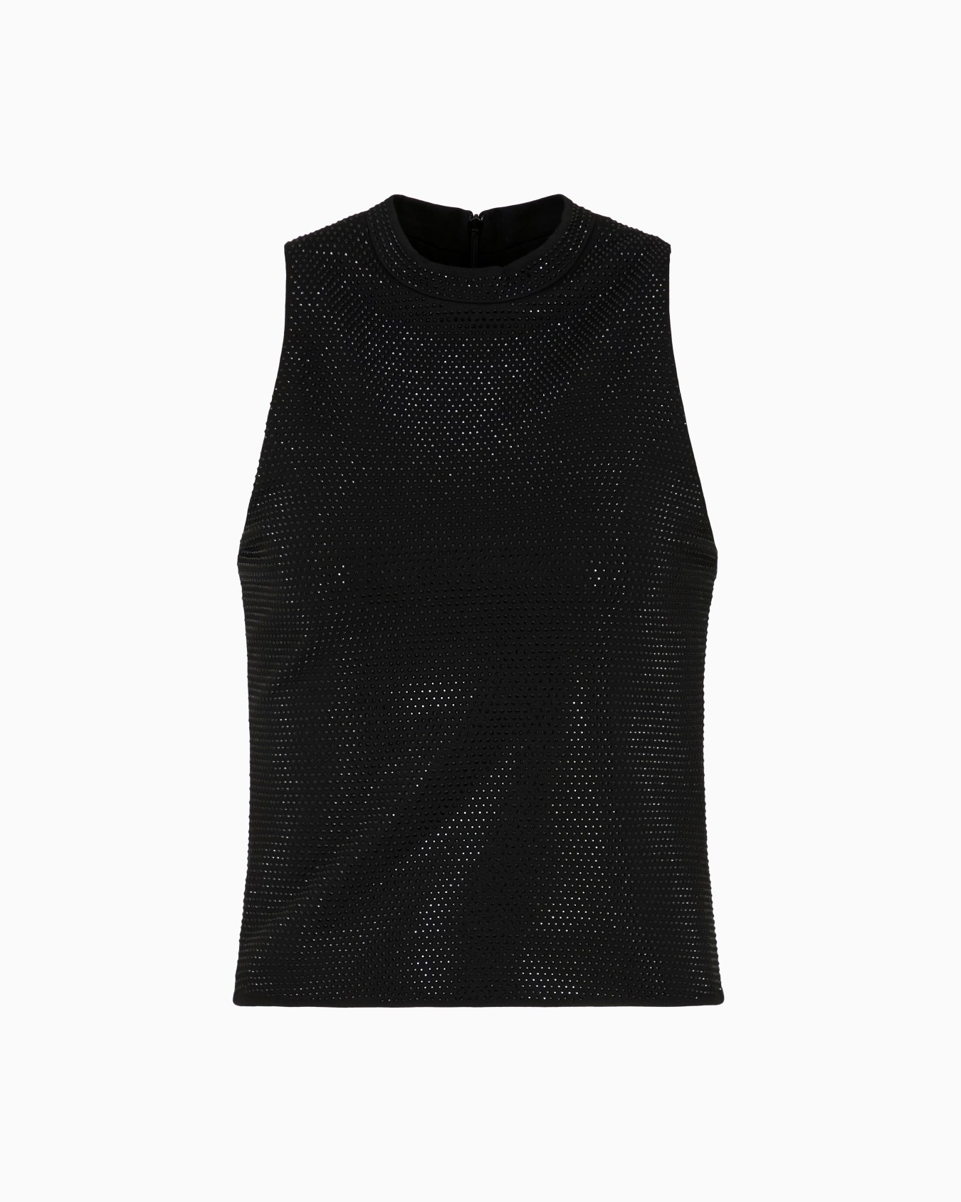 Interlock jersey top with all-over micro studs Slide 0