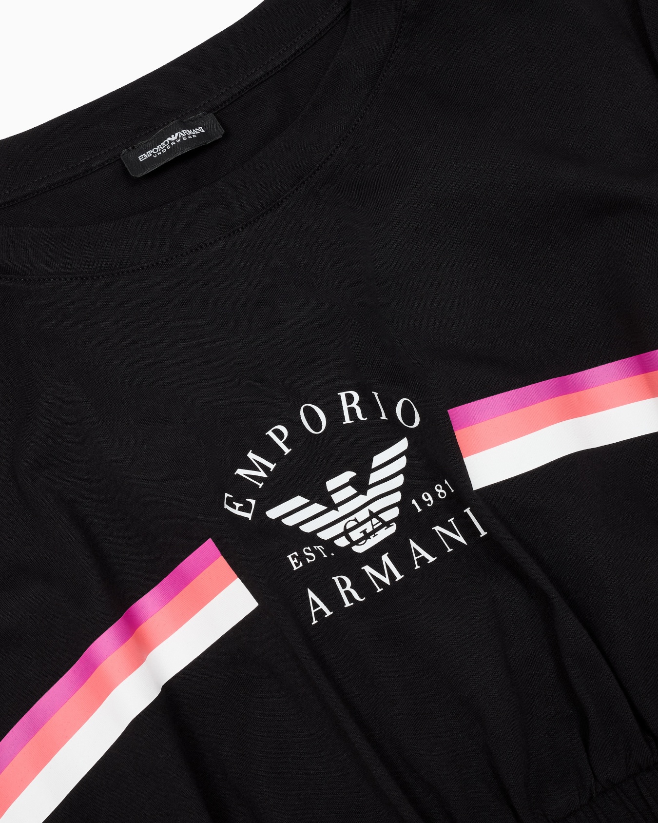 ASV Iconic organic-cotton loungewear crop top with logo band Slide 3