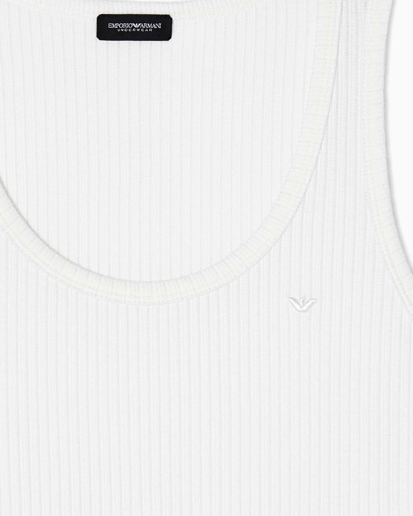 Ribbed modal-blend loungewear tank top with lace Slide 3