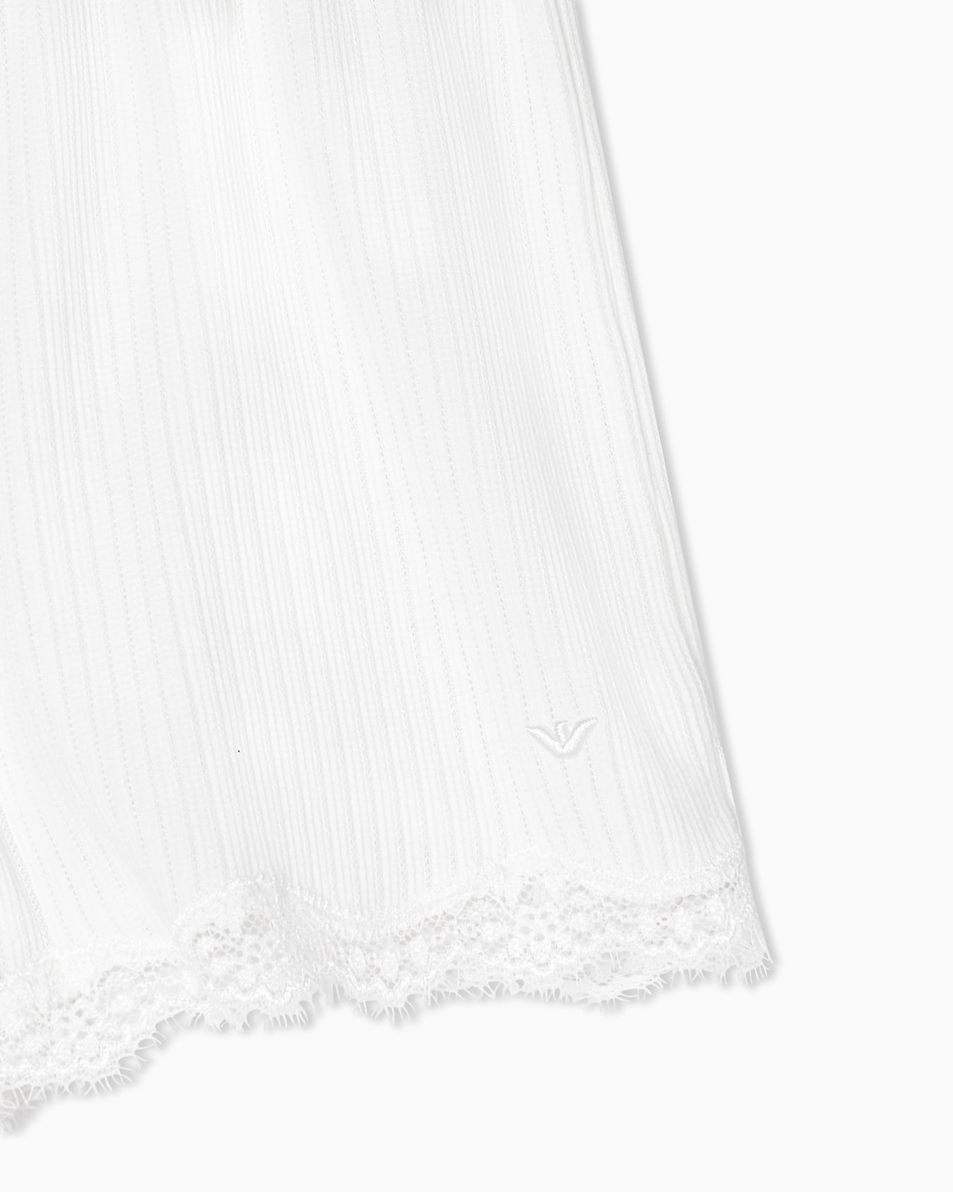 Ribbed modal-blend loungewear shorts with lace Slide 3