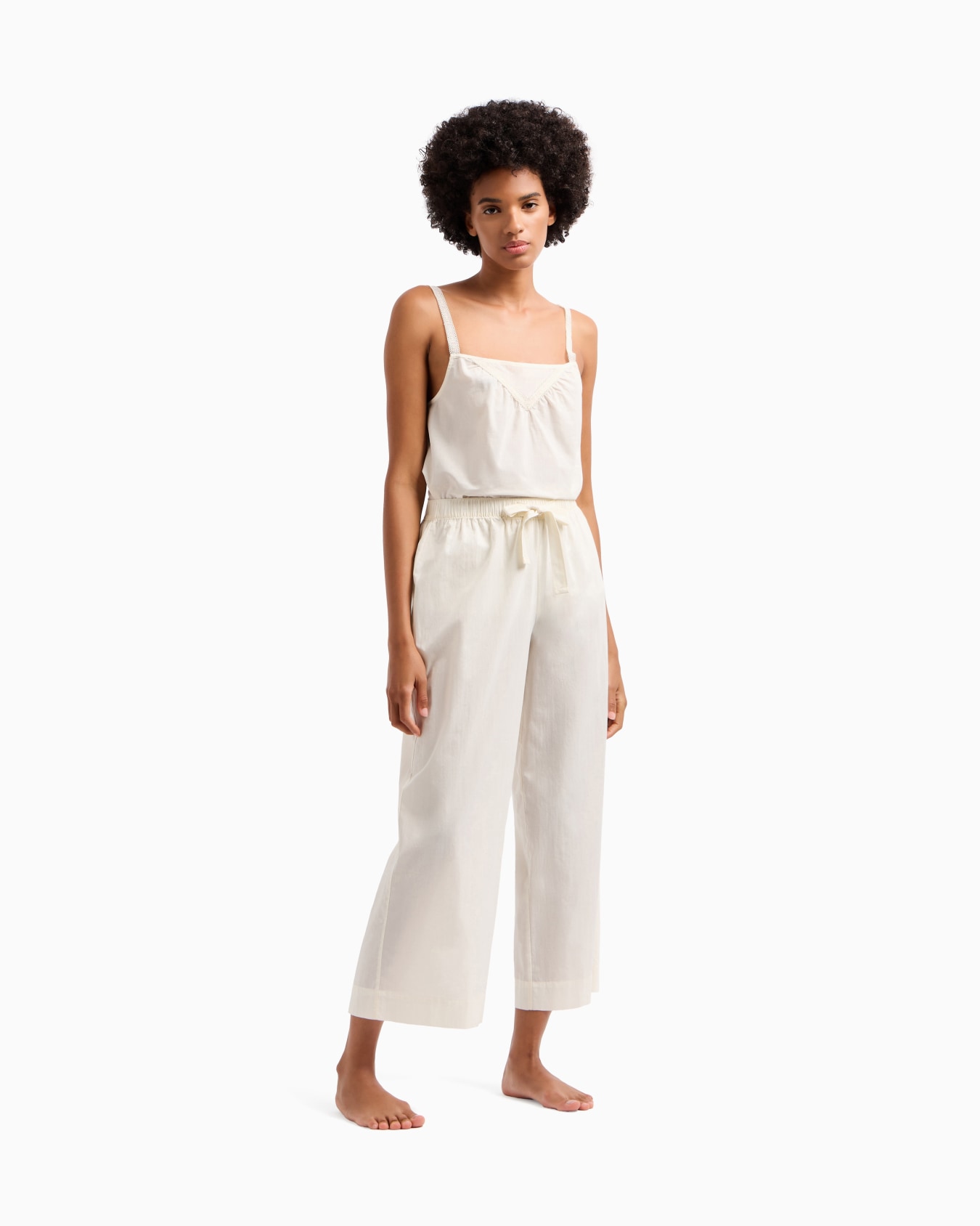 Loungewear trousers with logo embroidery Slide 1