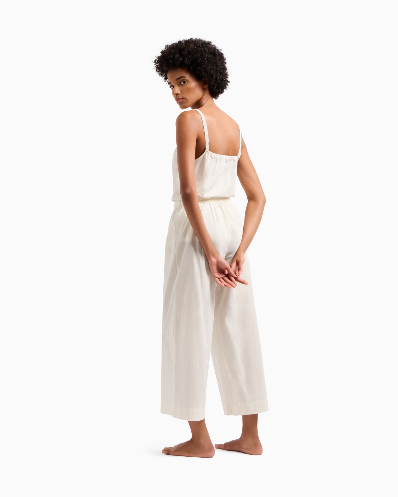 Loungewear trousers with logo embroidery Slide 2