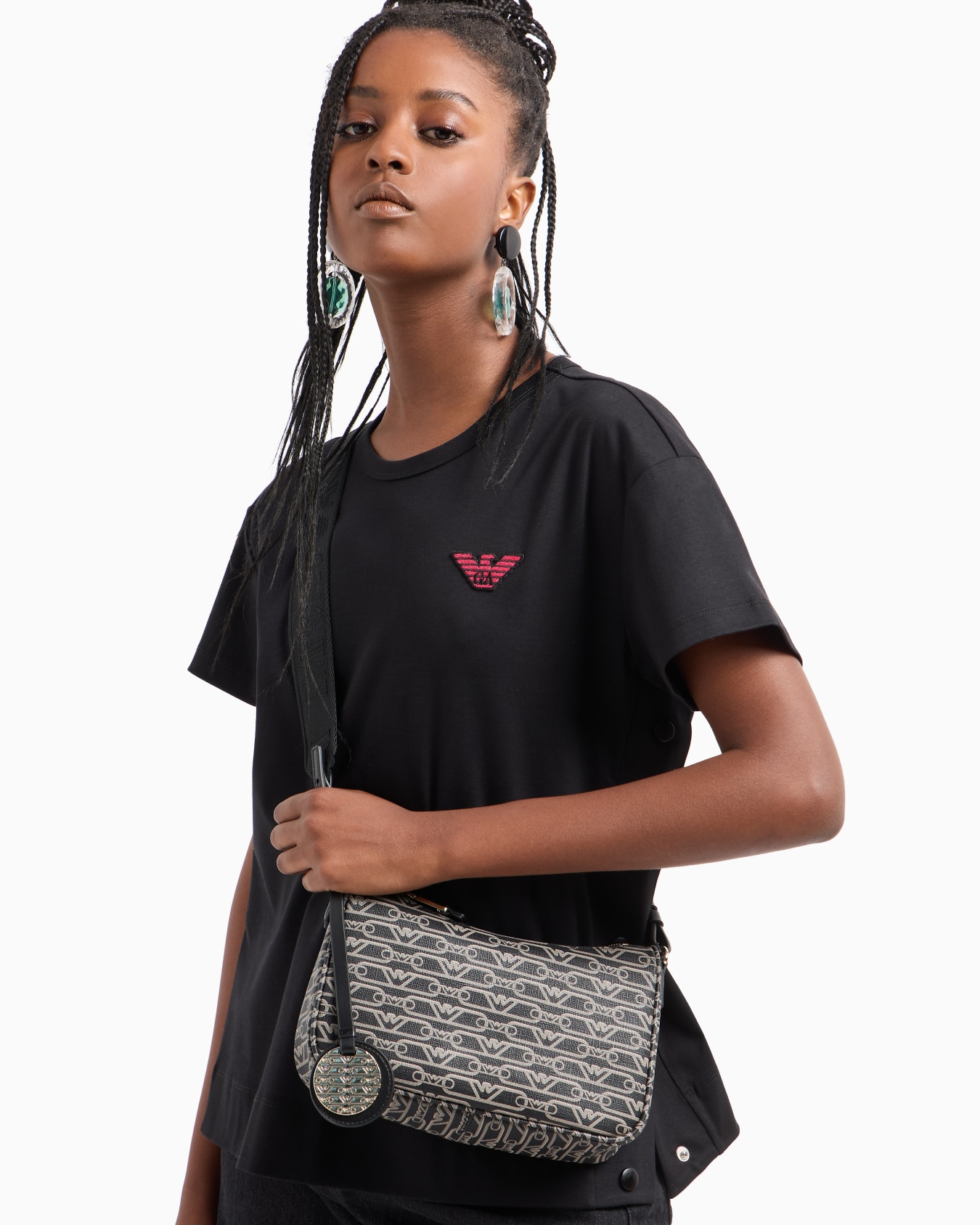 Bag with all-over monogram print Slide 5