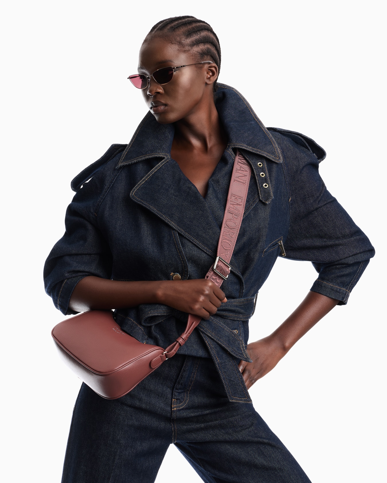 Pebbled shoulder bag with a zip closure and adjustable strap Slide 5