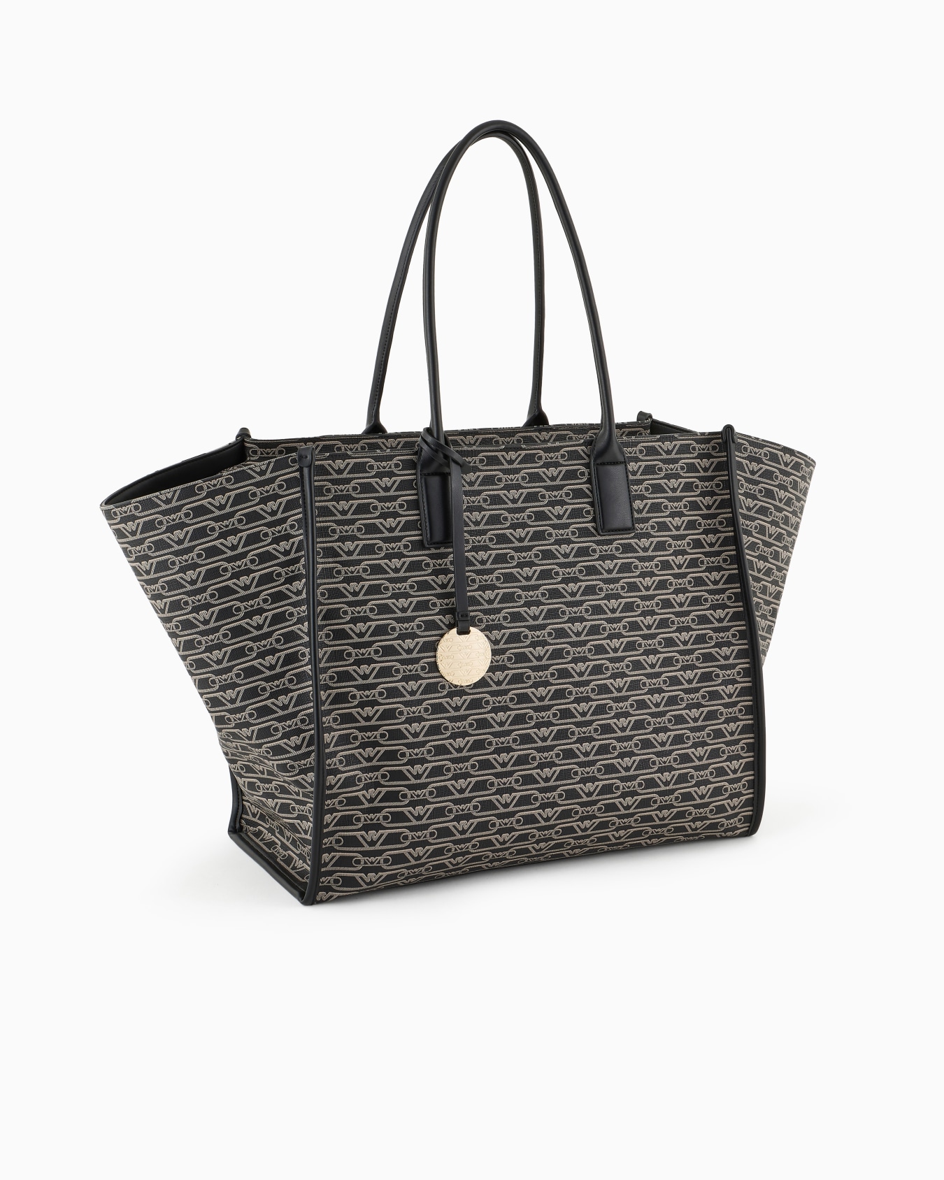 Maxi-Shopper mit Allover-Monogramm-Print Folie 1