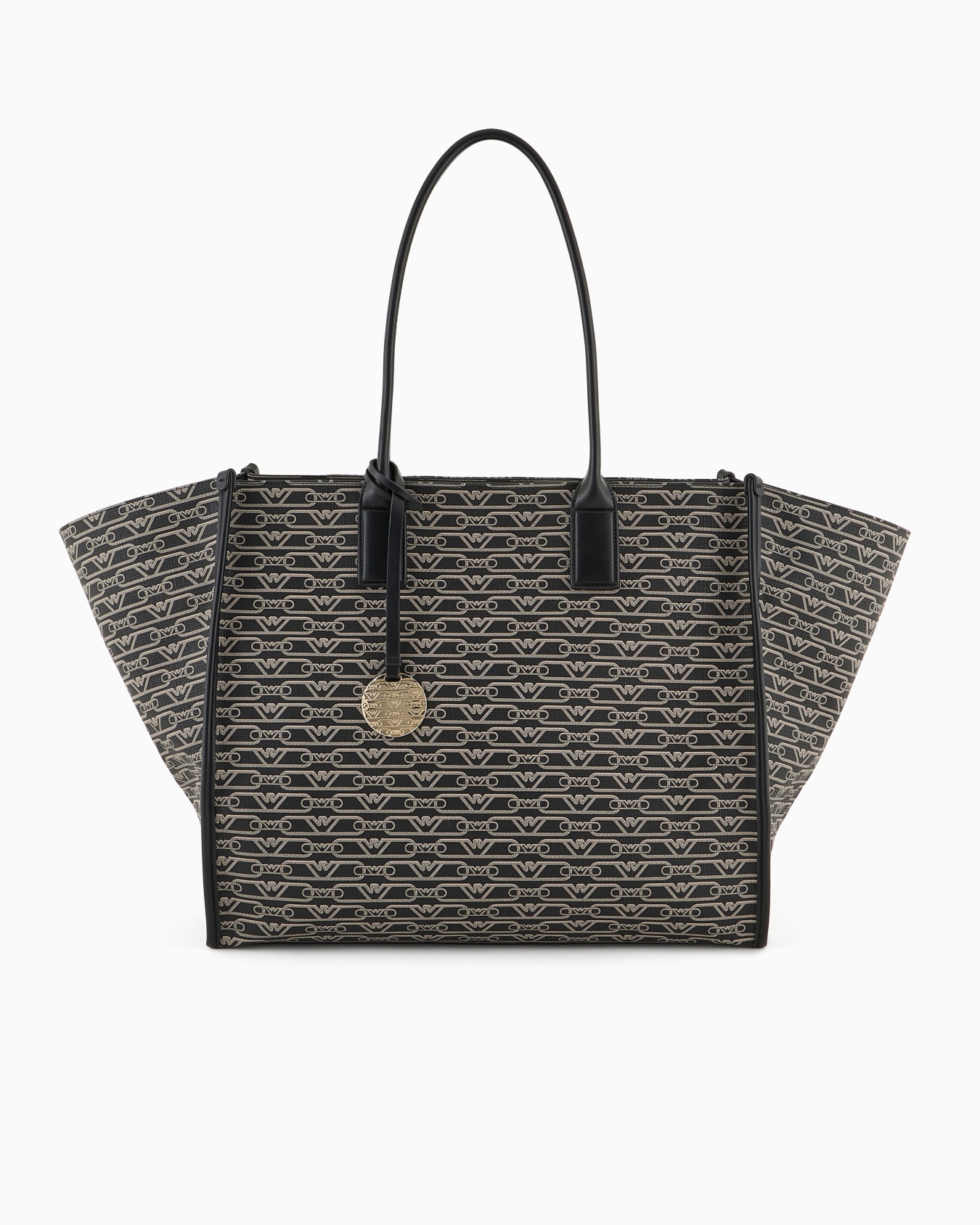 Maxi-Shopper mit Allover-Monogramm-Print Folie 0