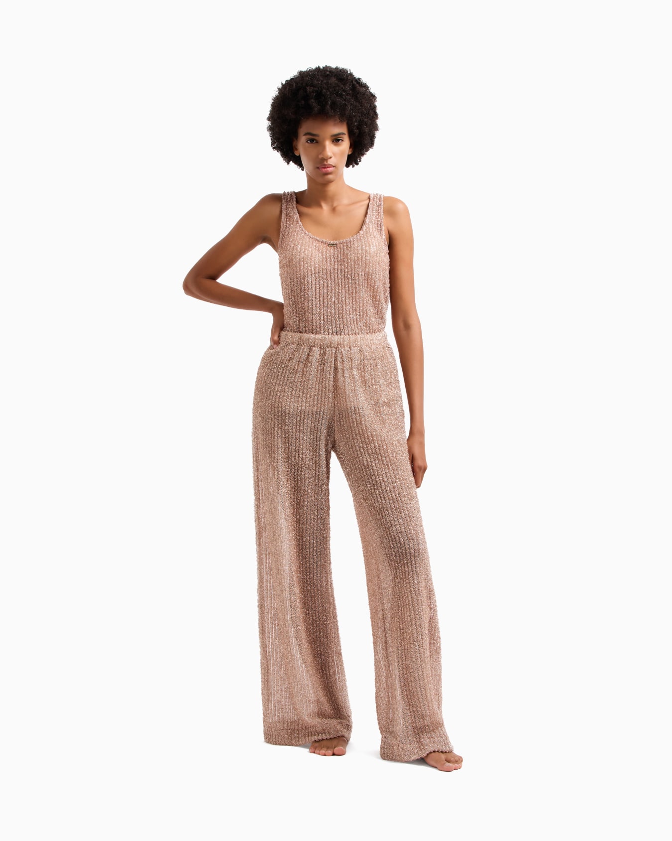 Beachwear trousers in fuzzy lurex Slide 1