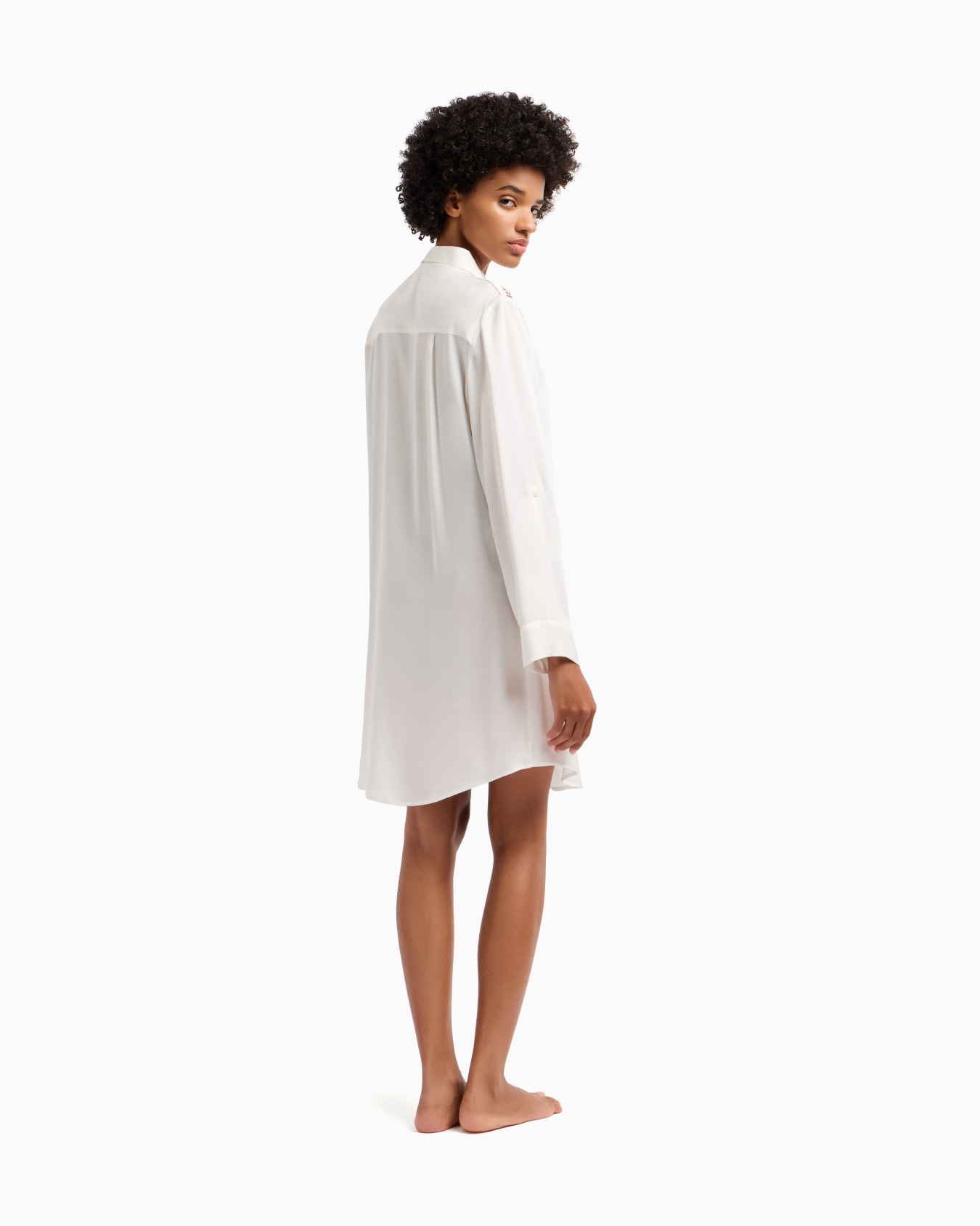 Beachwear shirt dress with logo-lace details Slide 2
