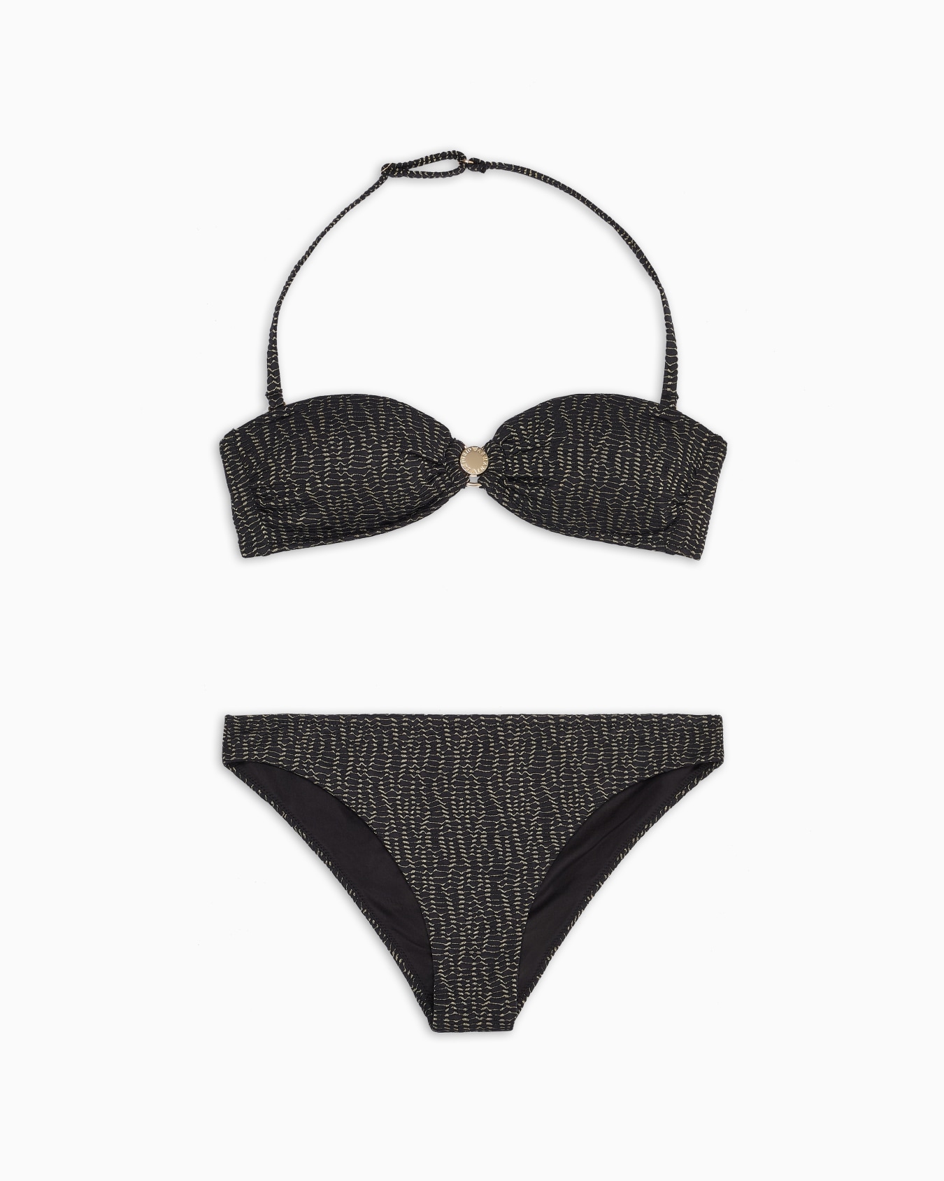 Bikini con fascia imbottita fantasia lurex Slide 0