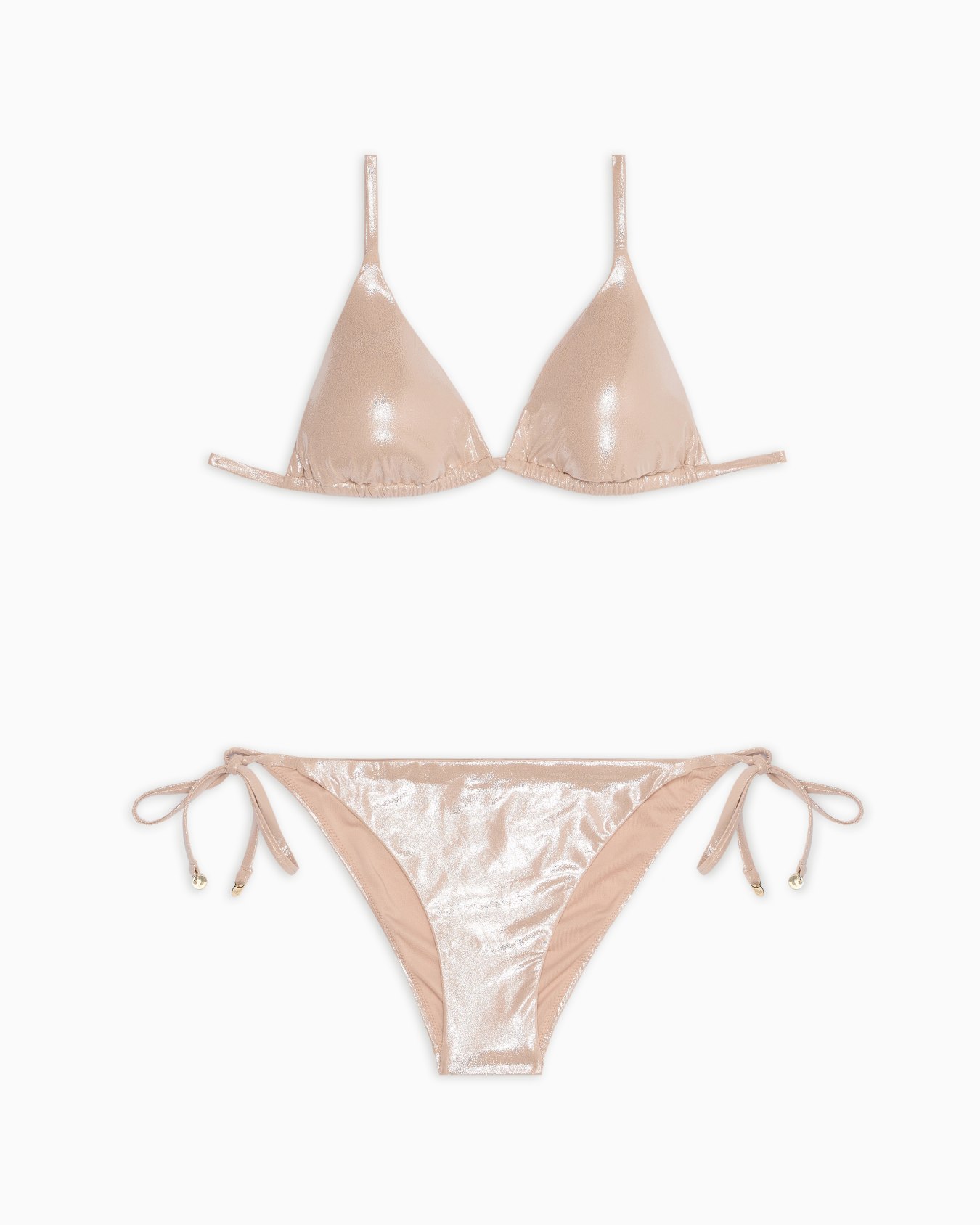 ASV recycled foil fabric padded triangle bikini Slide 0