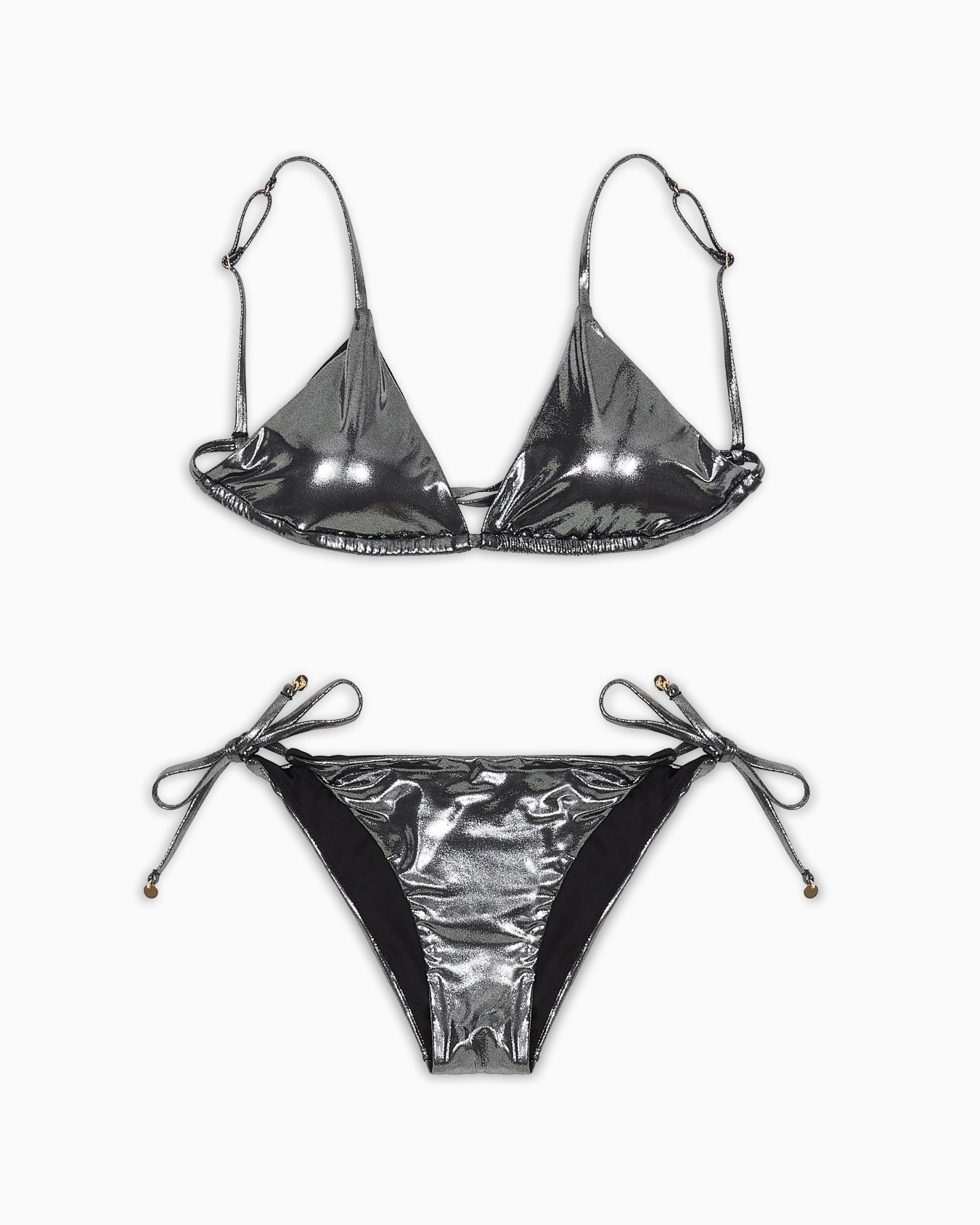 ASV recycled foil fabric padded triangle bikini Slide 0