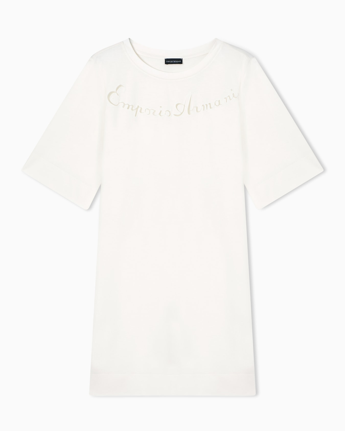 Oversized beachwear T-shirt in devoré logo jersey Slide 0