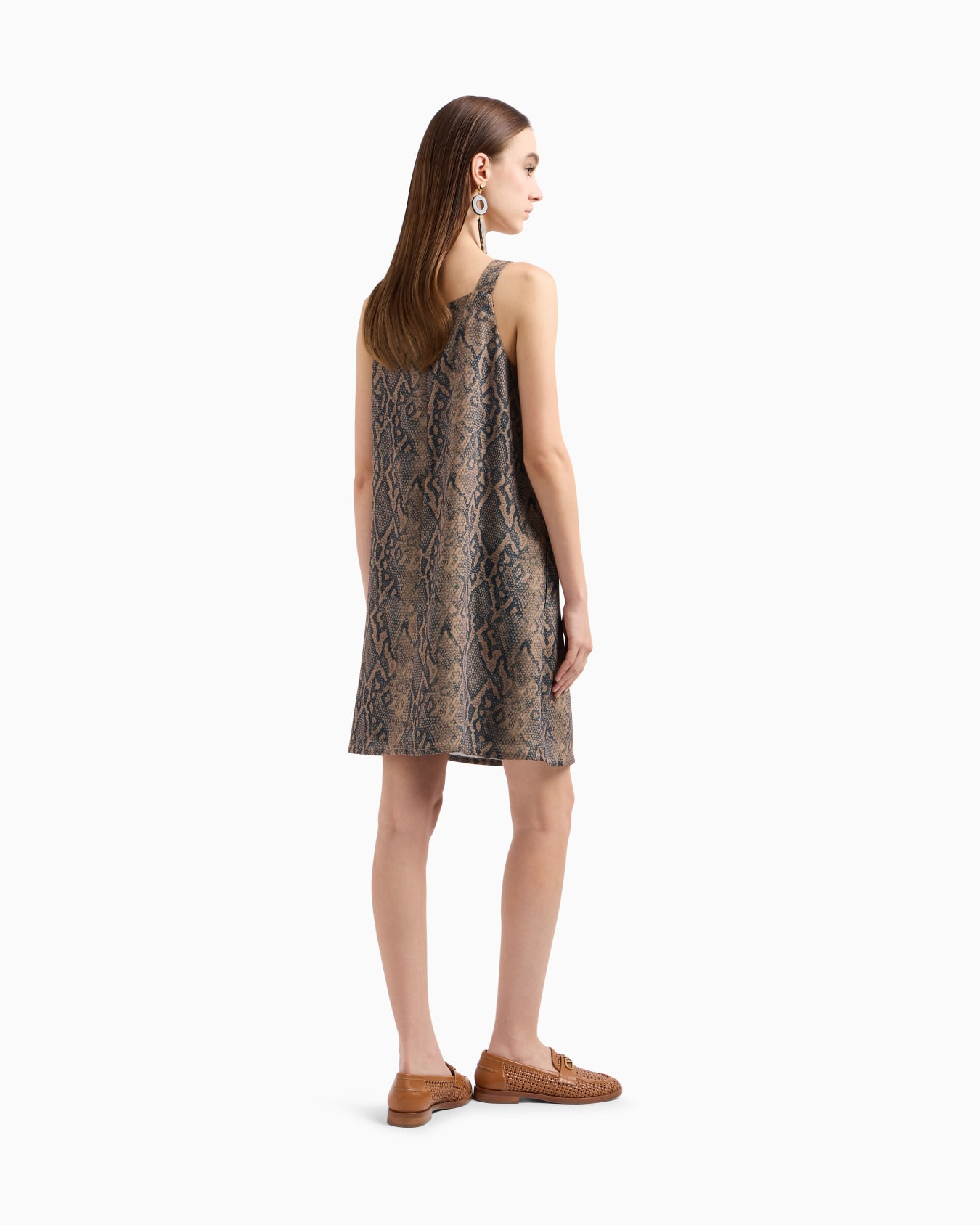 US Exclusive reptile print tunic dress Diapositiva 2