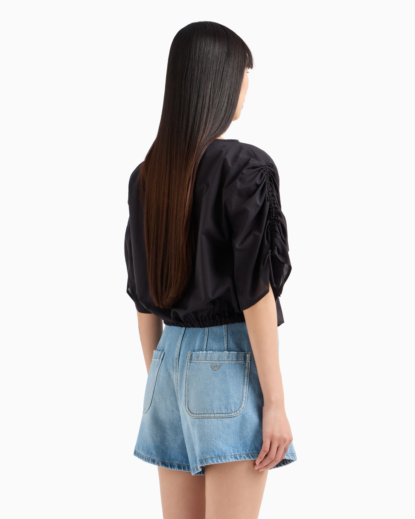 US Exclusive blouse with gathering Slide 2