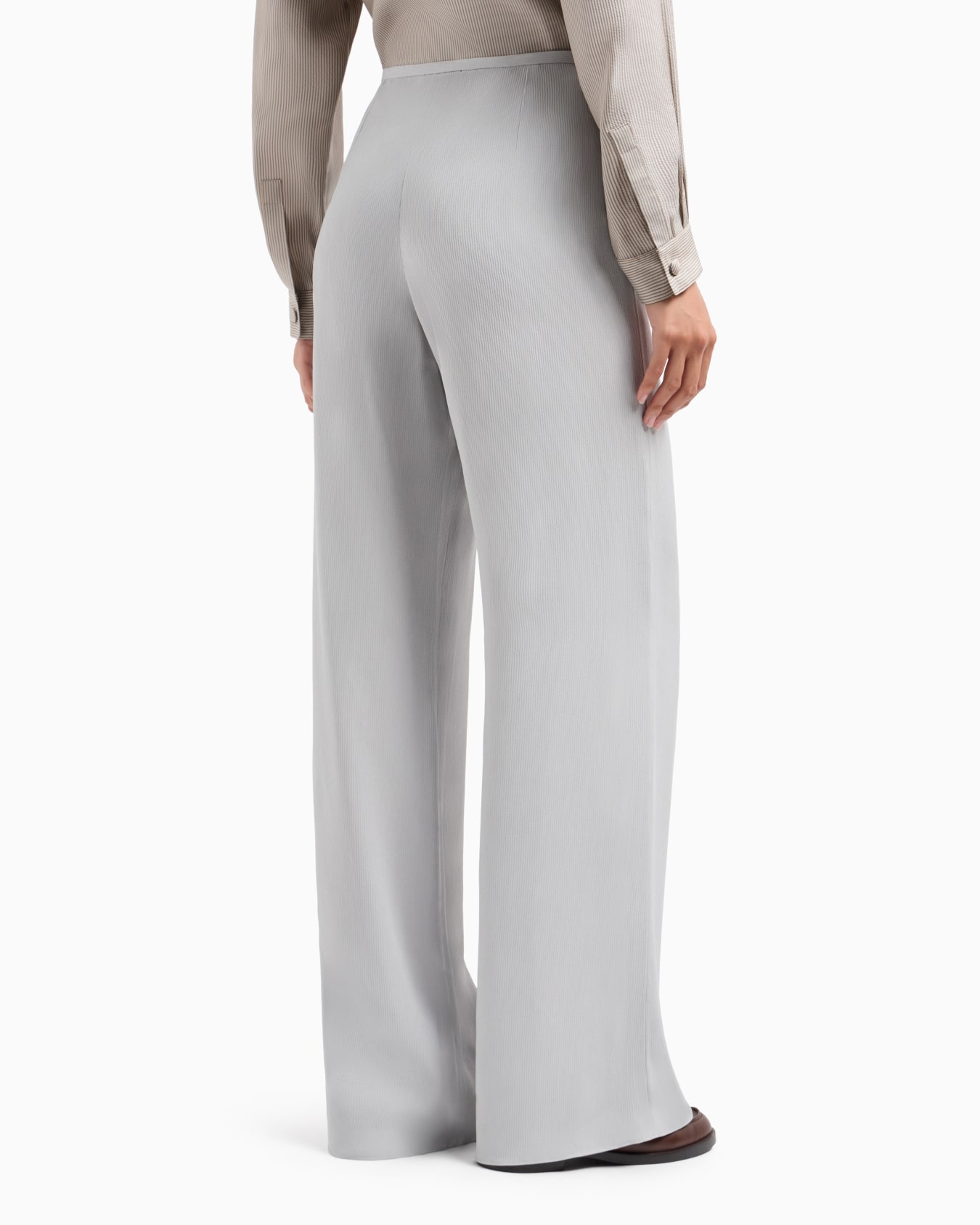 Icon canneté cady palazzo trousers with small pocket Slide 2