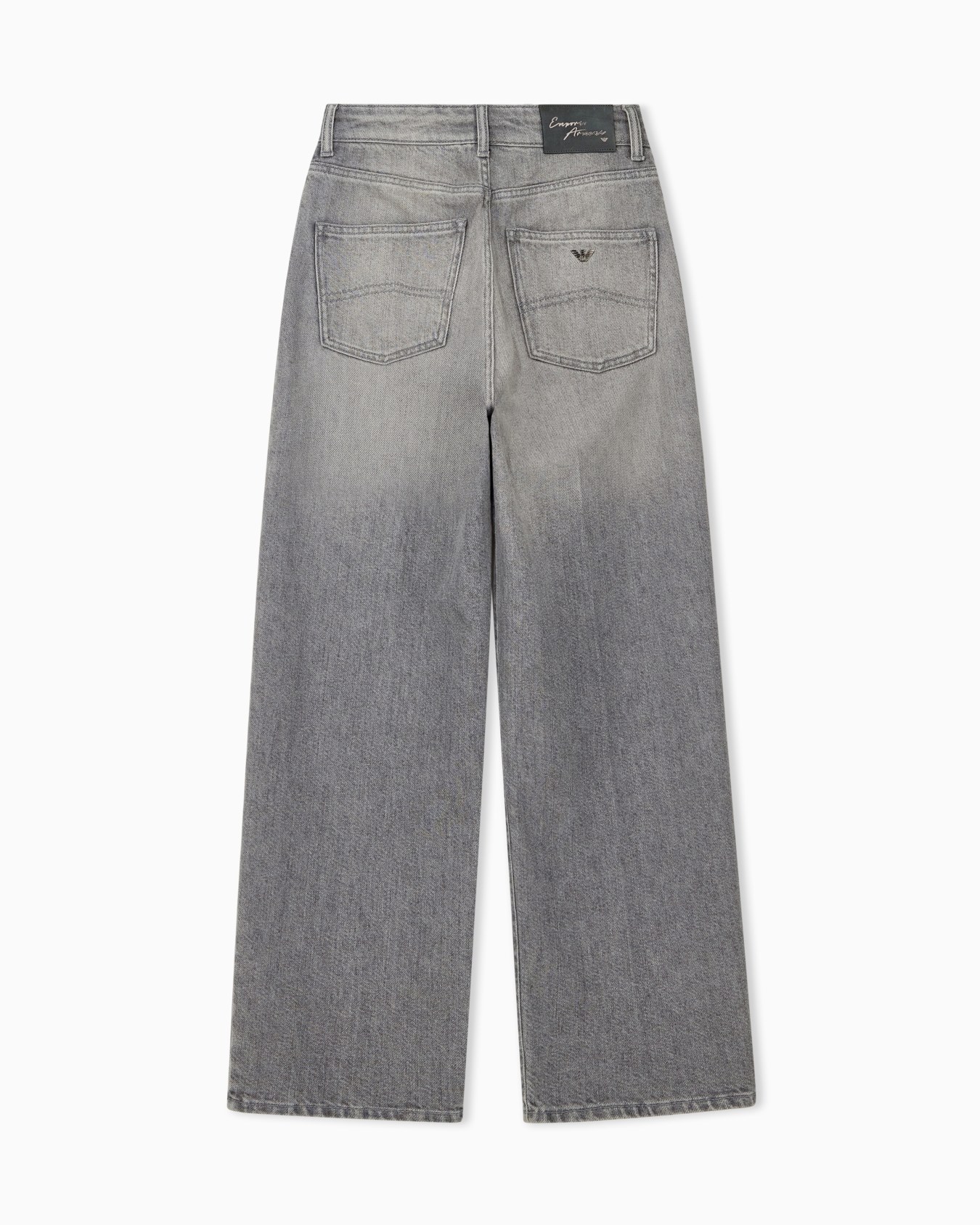 Jeans in rigid denim with wide legs and a high waist Slide 2