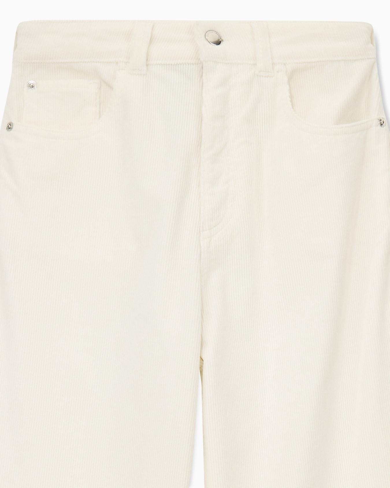 Wide-leg five-pocket trousers in garment-dyed corduroy Slide 2