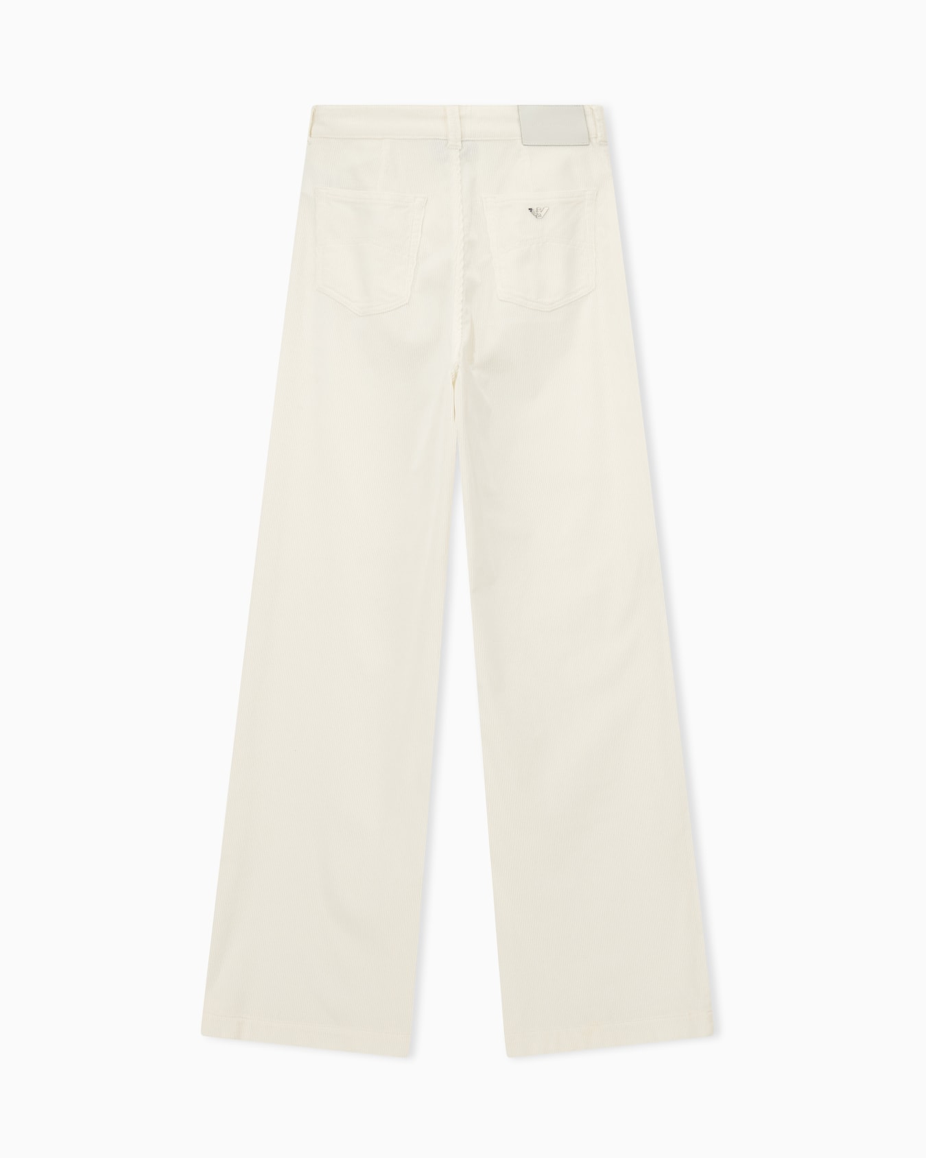 Wide-leg five-pocket trousers in garment-dyed corduroy Slide 1